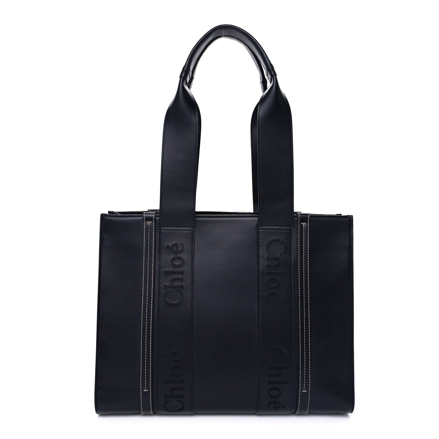 Chloe Calfskin Medium Woody Tote  Obscure Navy