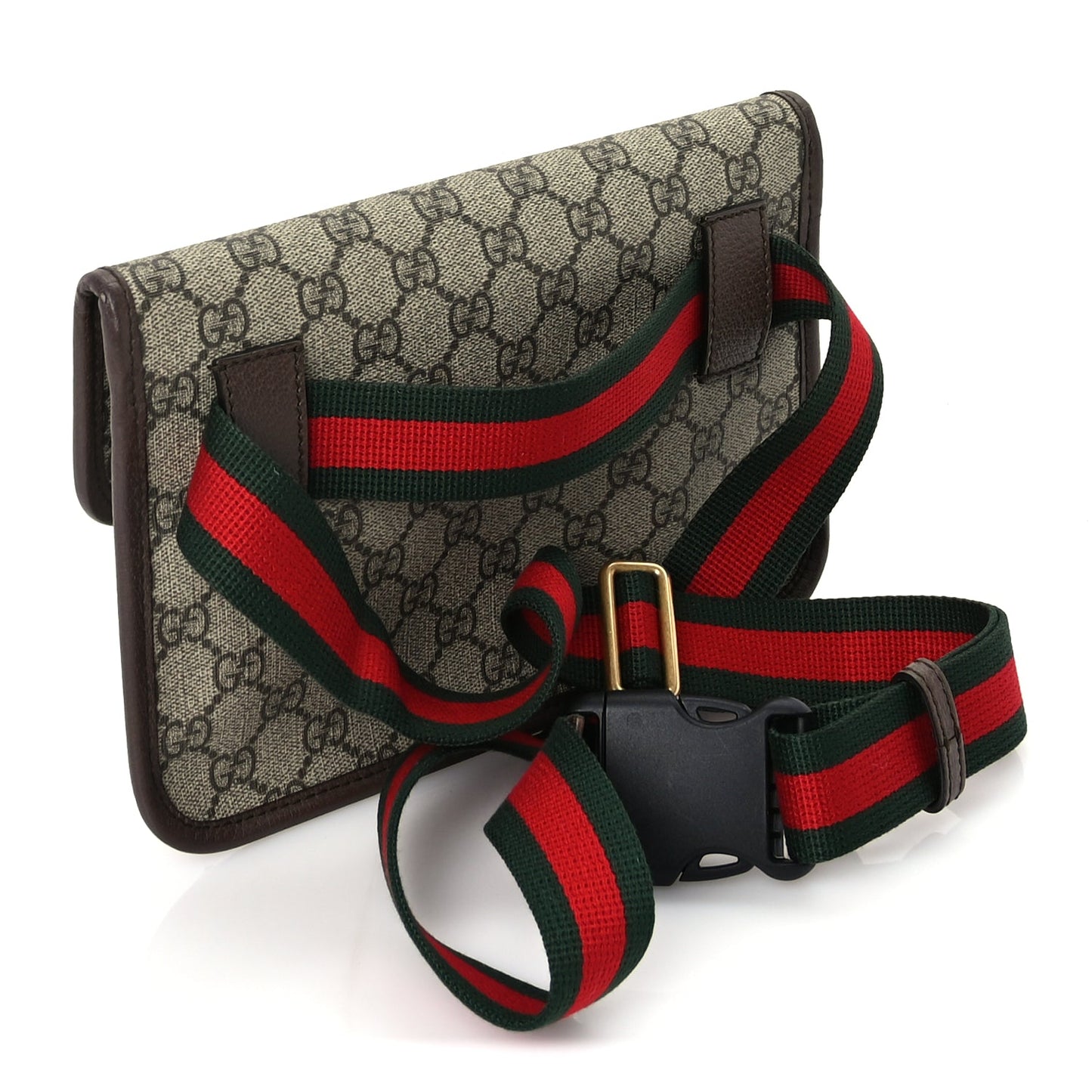 Gucci GG Supreme Monogram Neo Vintage Web Belt Bag  Brown