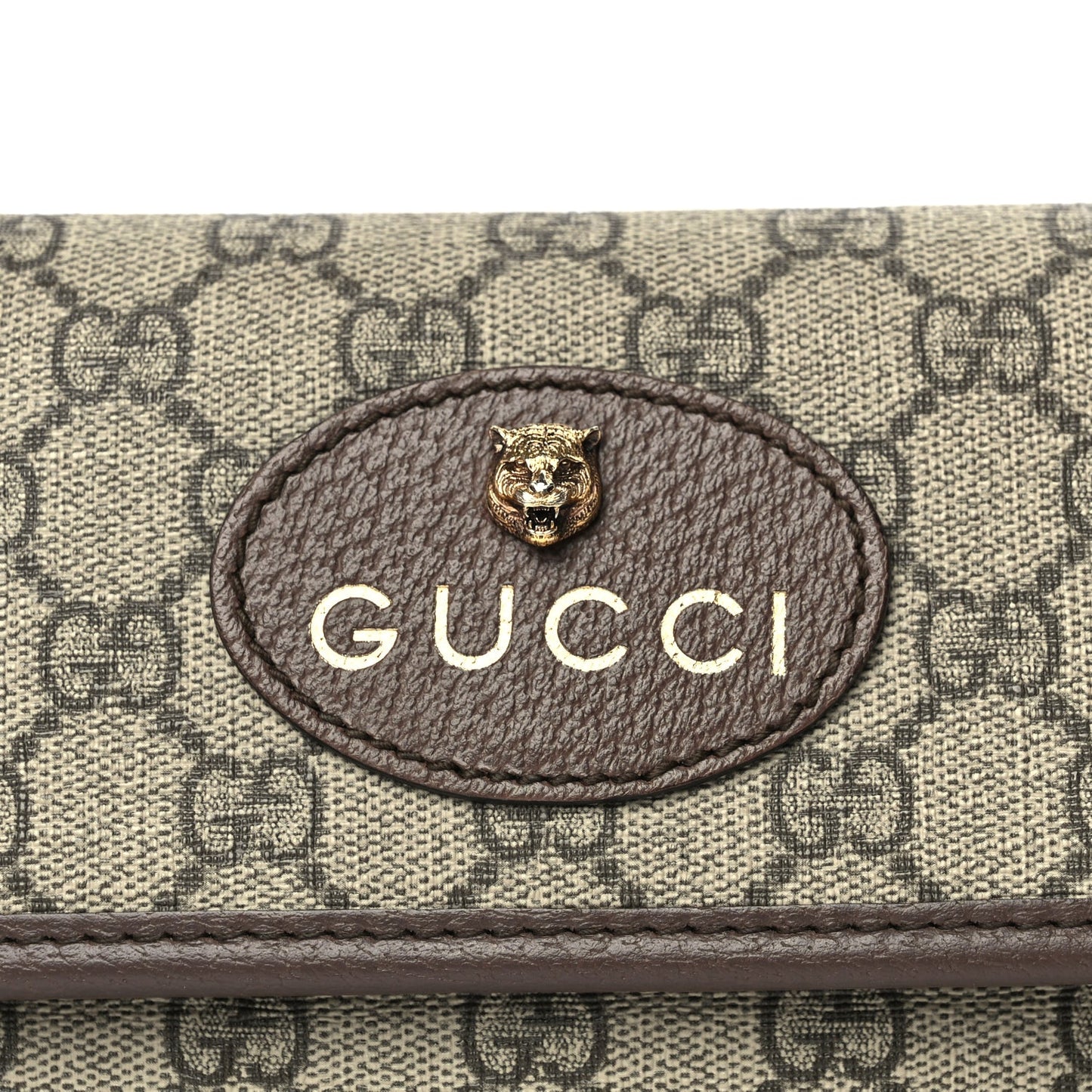 Gucci GG Supreme Monogram Neo Vintage Web Belt Bag  Brown