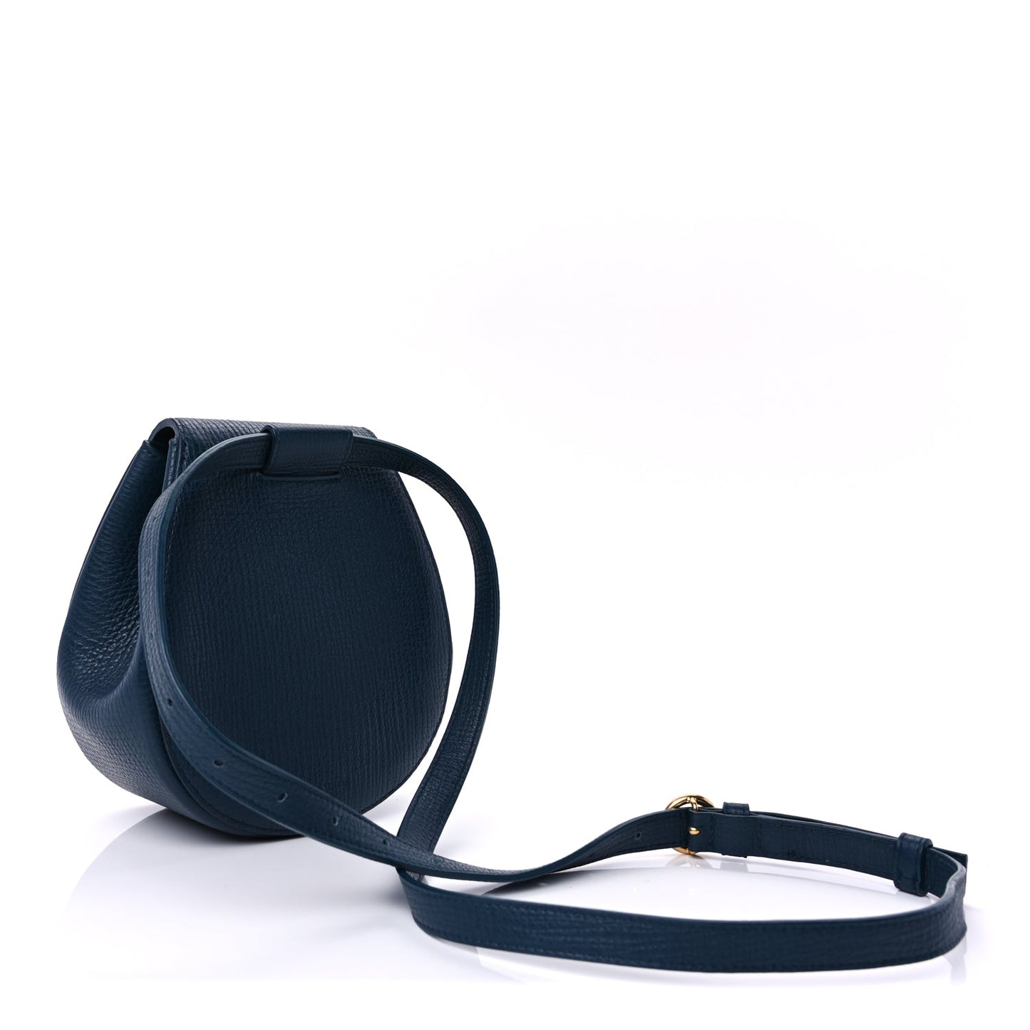 Bottega Veneta Palmellato Calfskin Rounded Belt Bag  Navy