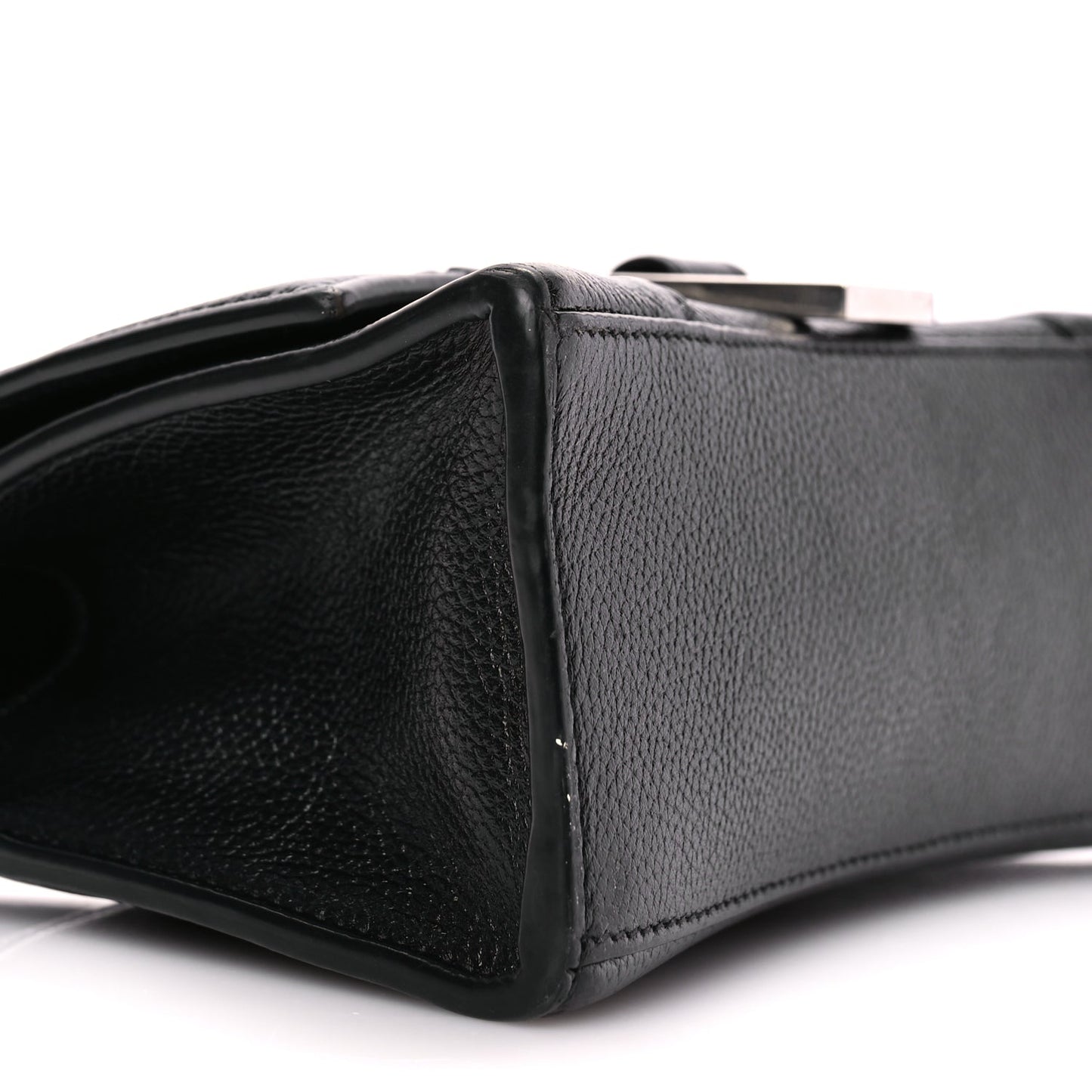 Balenciaga Grained Calfskin Hourglass Top Handle Bag XS Black