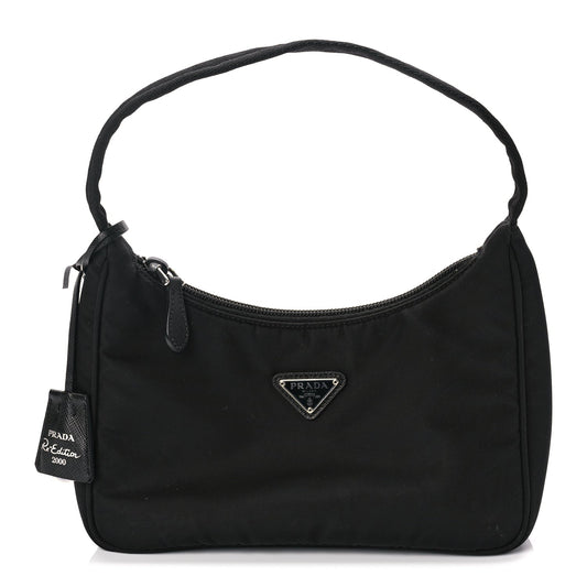 Prada Tessuto Nylon Mini Re-Edition 2000 Bag  Black