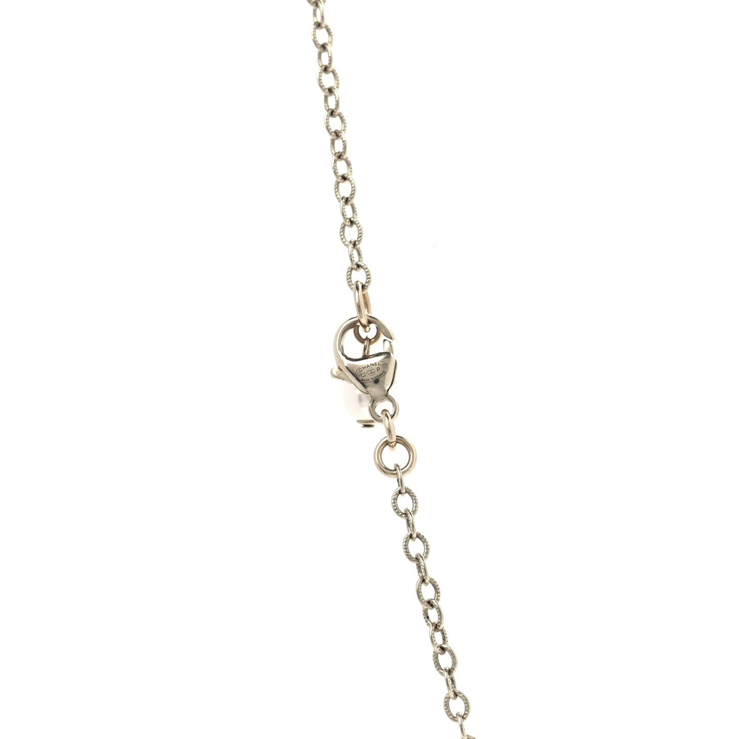 Chanel Crystal Pearl Camellia Necklace Gold