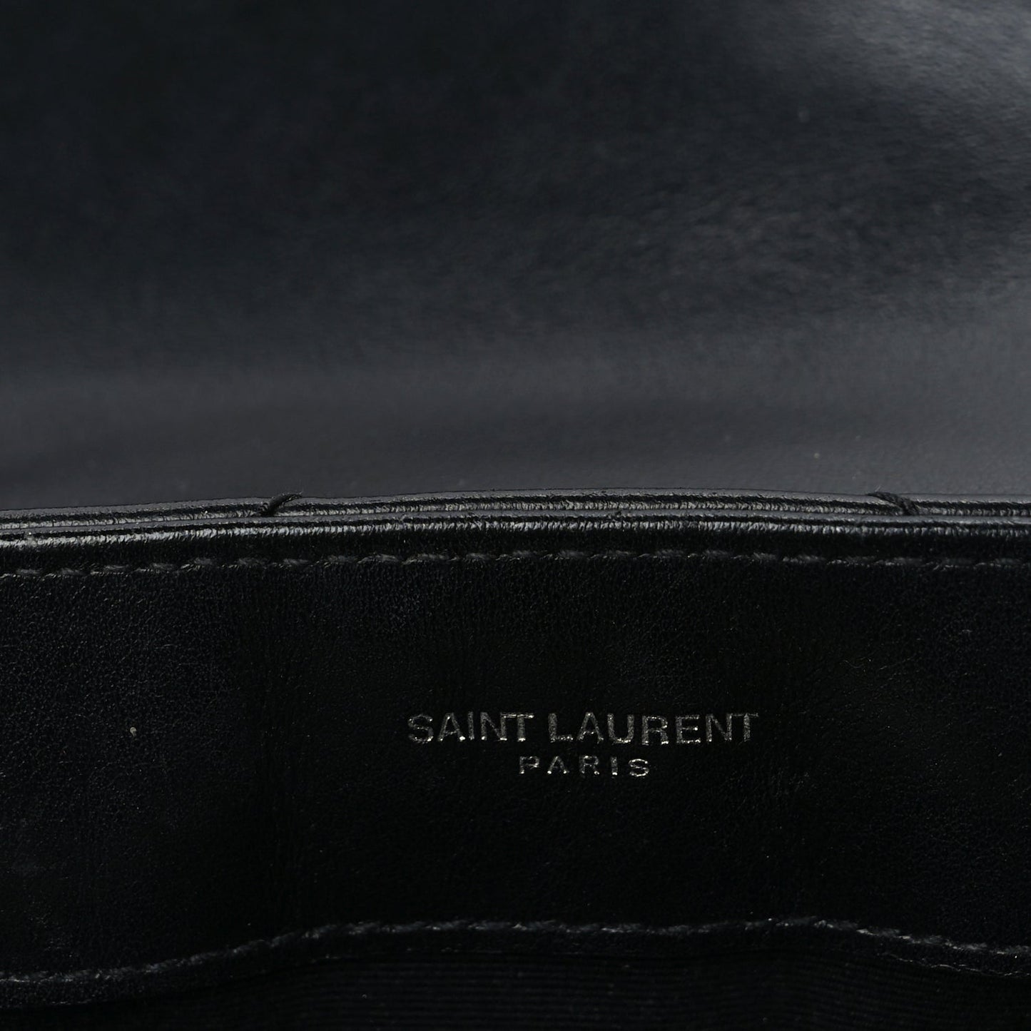 Saint Laurent Calfskin Y Quilted Monogram Small Loulou Chain Satchel Black