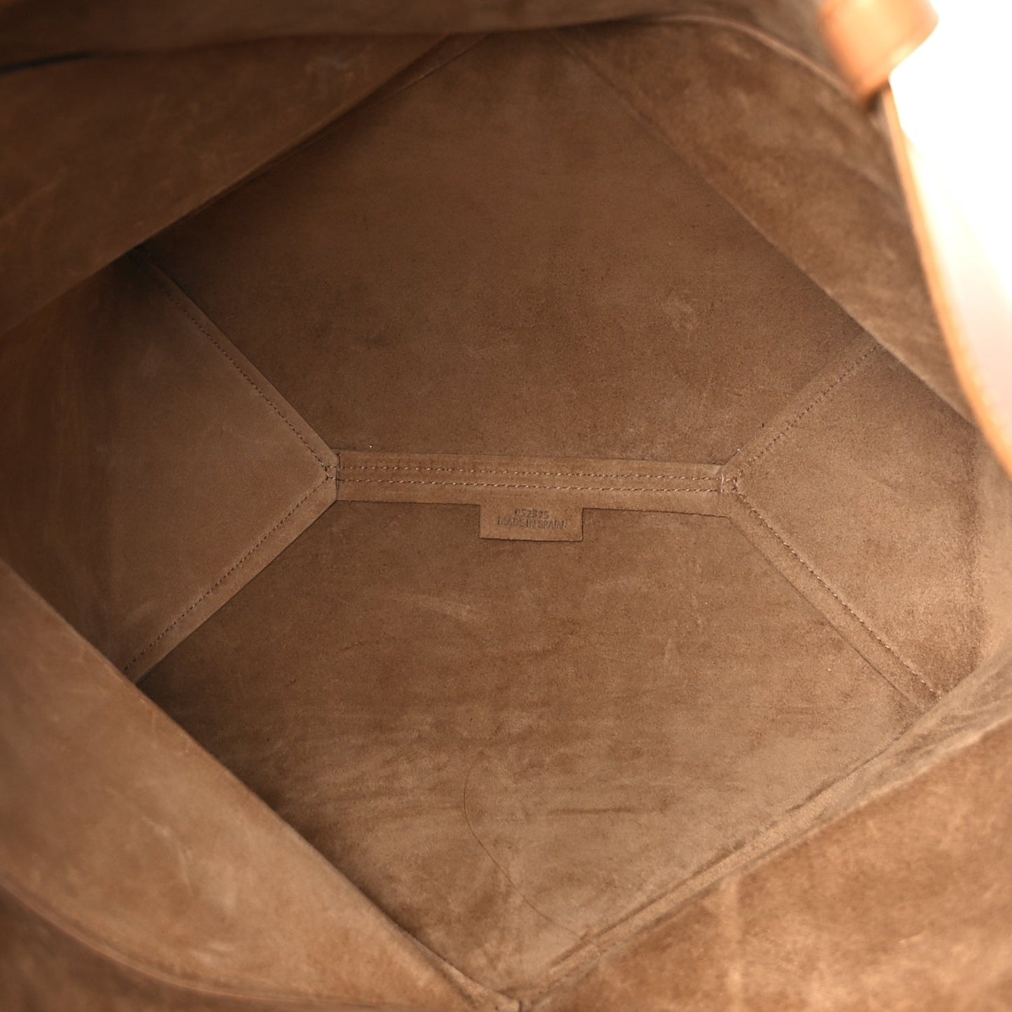 Loewe Shiny Calfskin Medium Puzzle Fold Tote Warm Desert