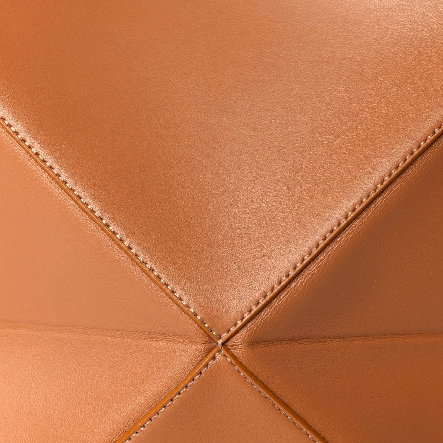 Loewe Shiny Calfskin Medium Puzzle Fold Tote Warm Desert