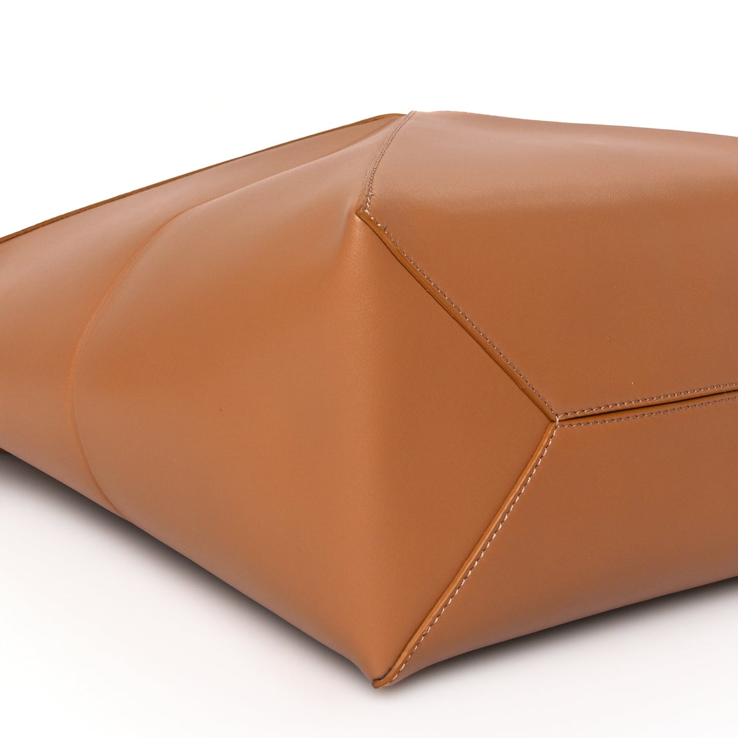 Loewe Shiny Calfskin Medium Puzzle Fold Tote Warm Desert
