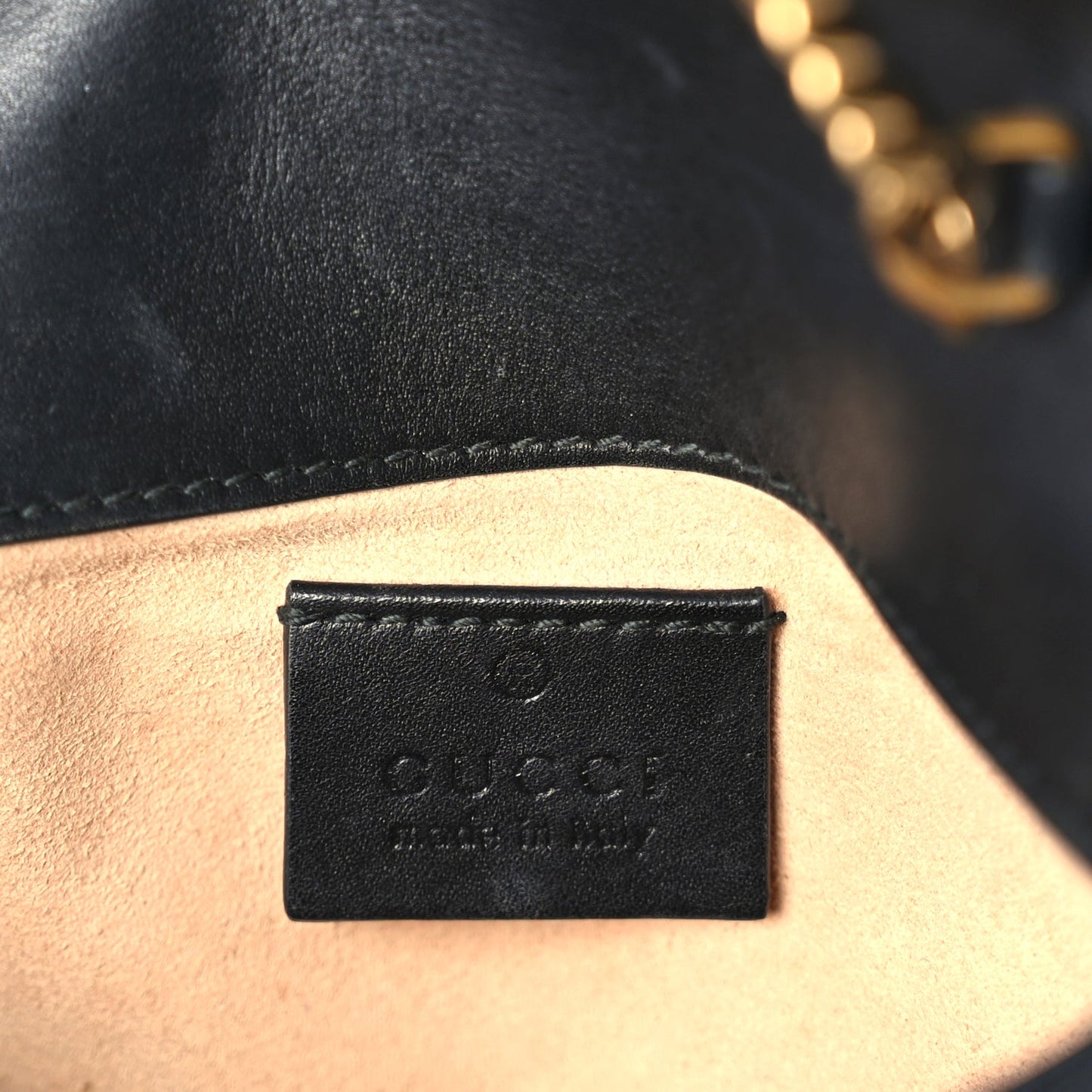 Gucci Calfskin Matelasse Super Mini GG Marmont Shoulder Bag  Black