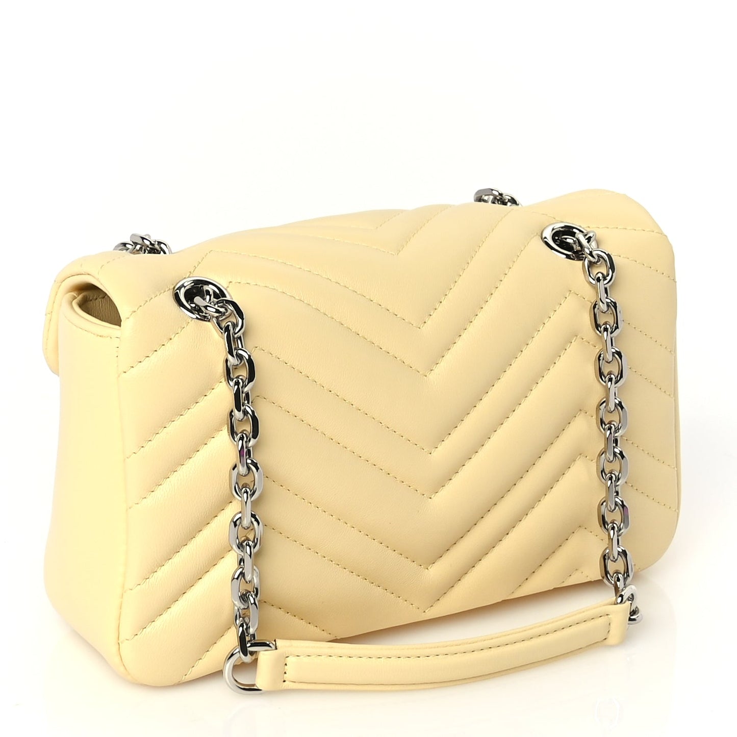 Gucci Lambskin Matelasse Small GG Marmont Shoulder Bag  Yellow
