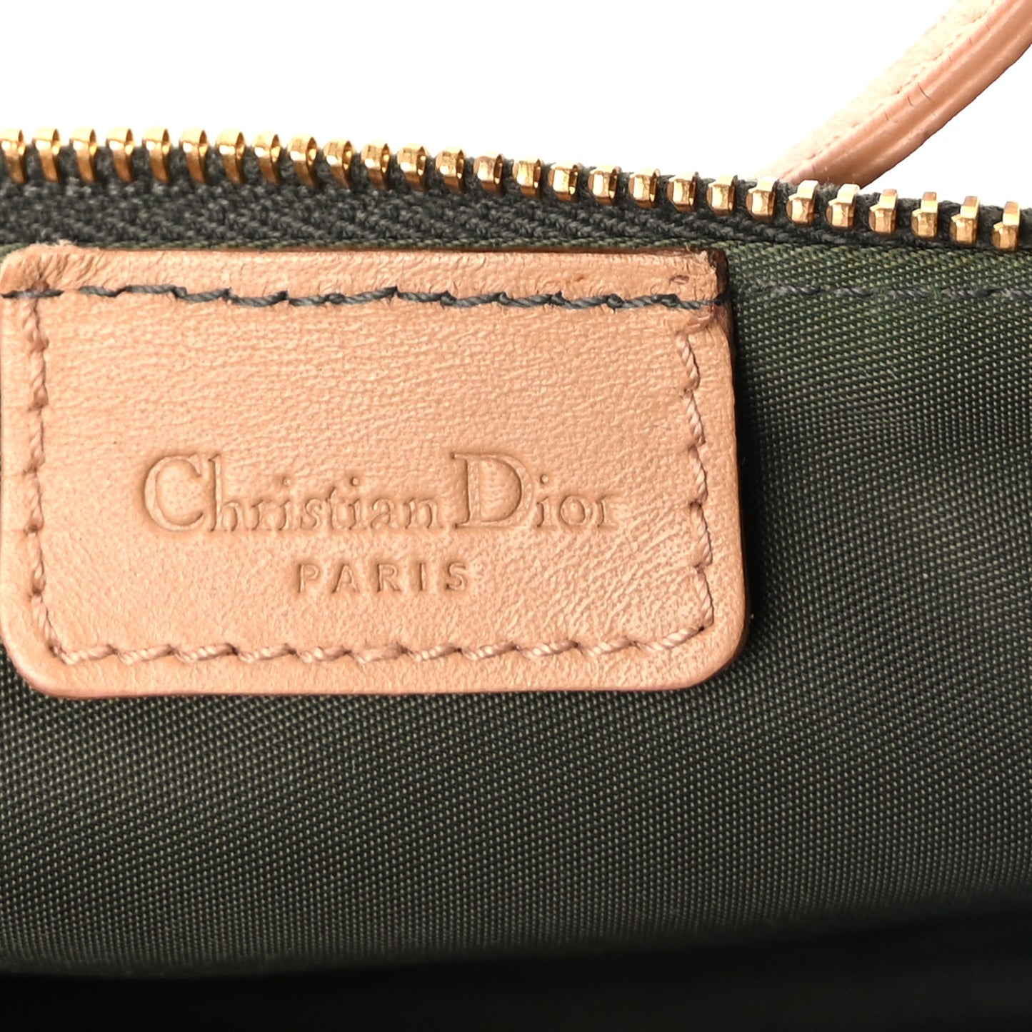 Christian Dior Monogram Mini Saddle Pochette Green