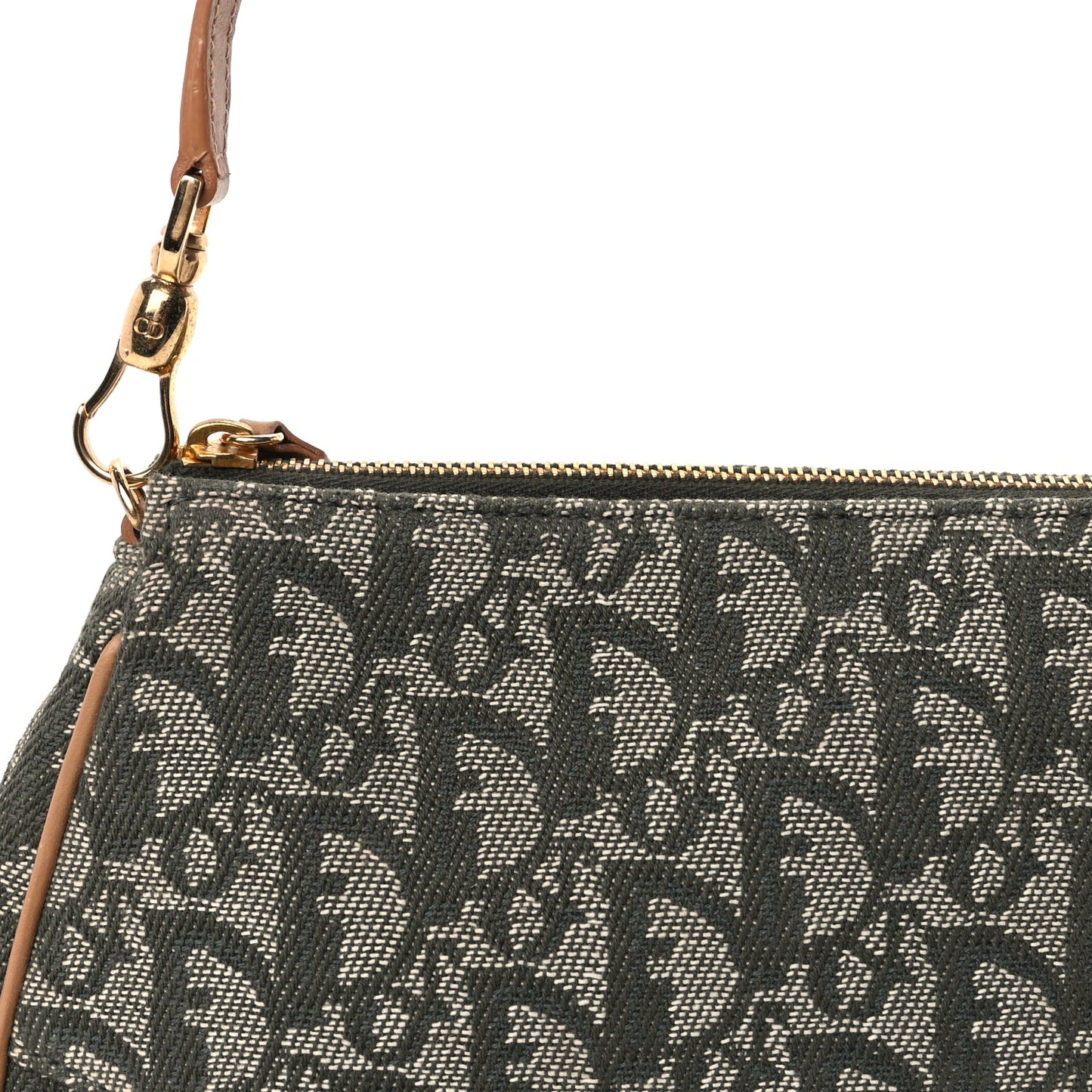 Christian Dior Monogram Mini Saddle Pochette Green