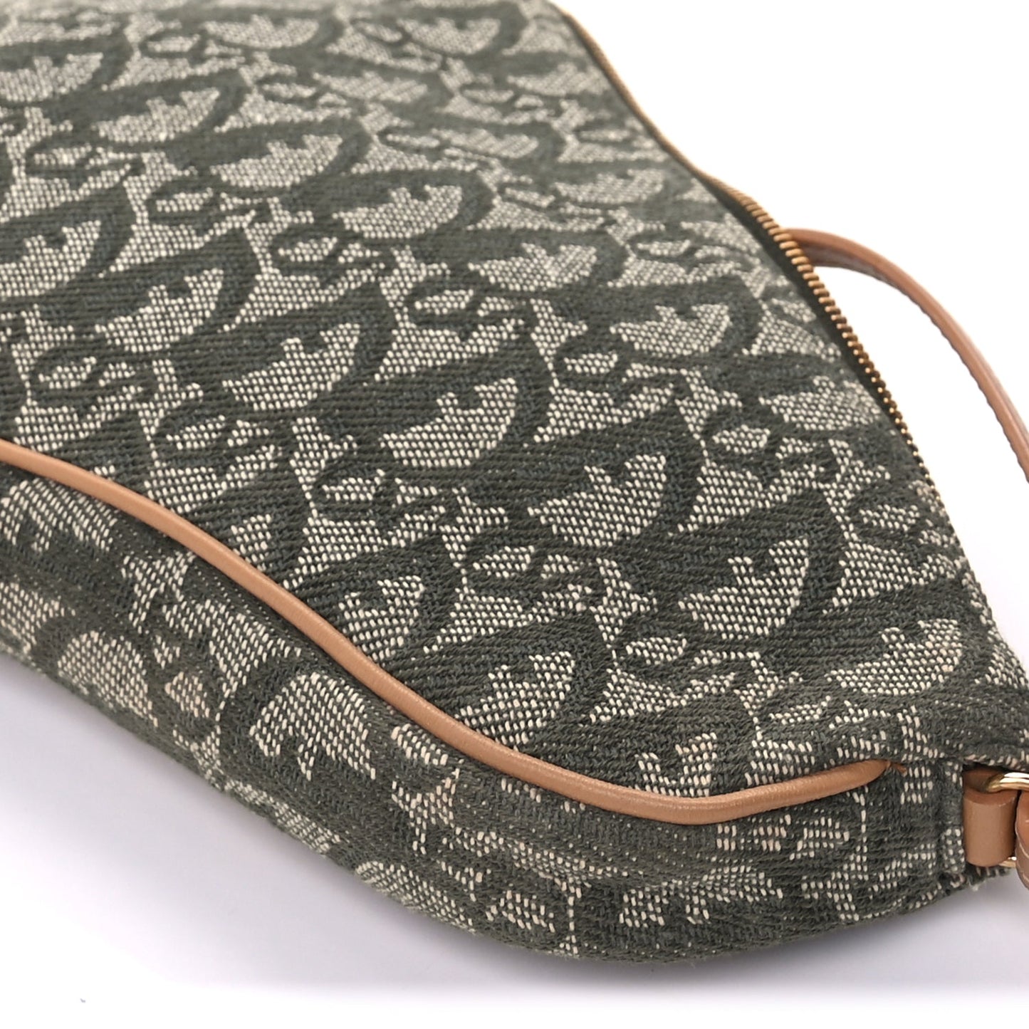 Christian Dior Monogram Mini Saddle Pochette Green