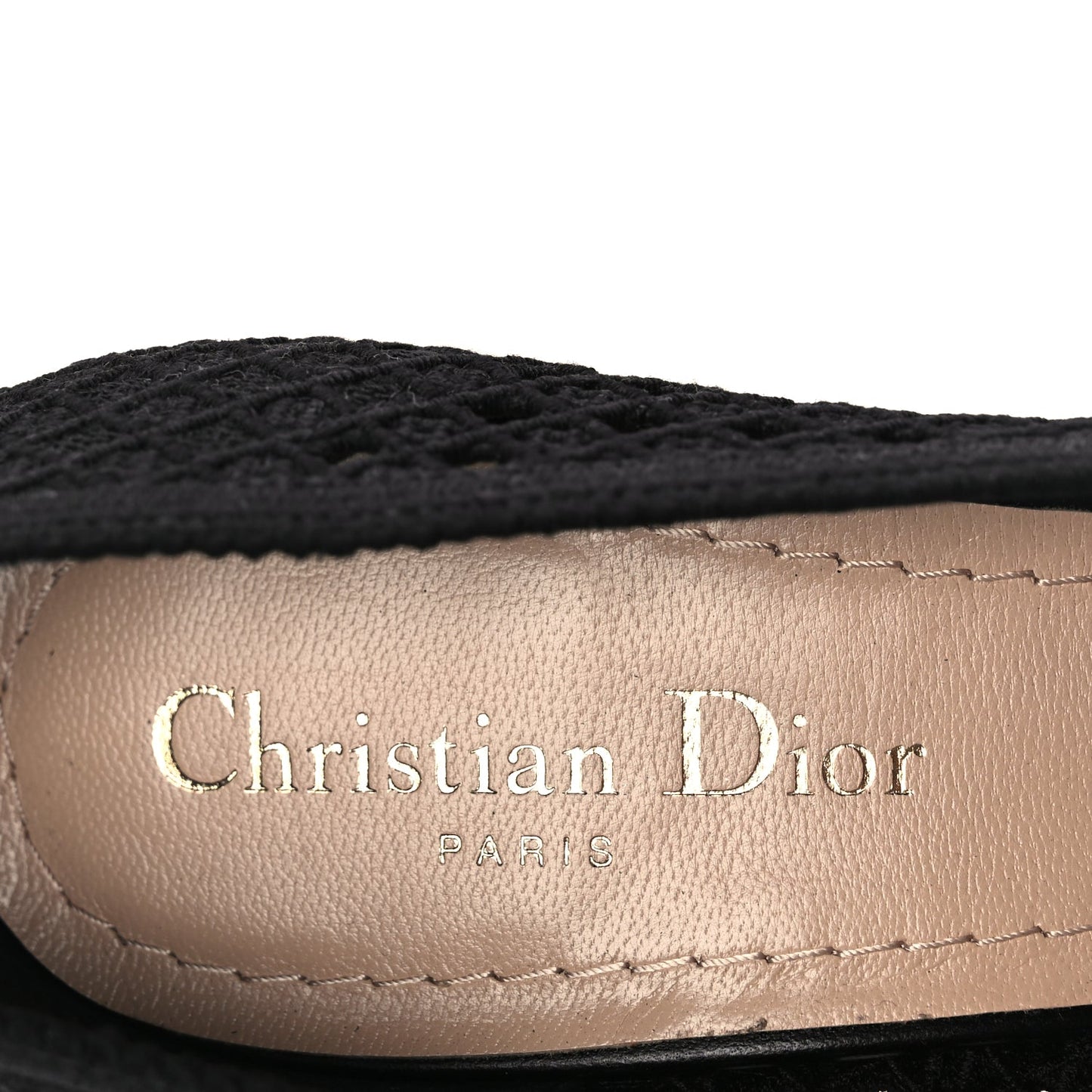Christian Dior Mesh Cotton Cannage Dior Capture 100mm Pumps 39 Black