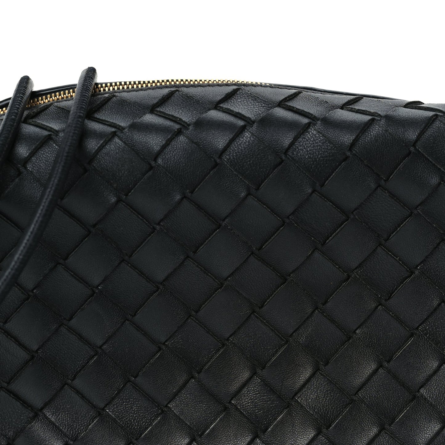 Bottega Veneta Nappa Intrecciato Medium Loop Camera Bag Black