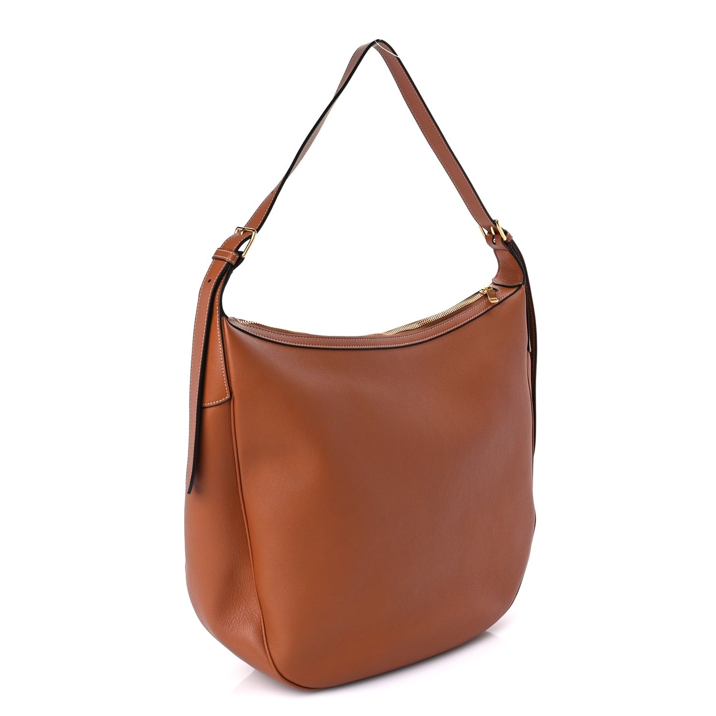 Celine Supple Calfskin Large Triomphe Heloise Shoulder Bag  Tan