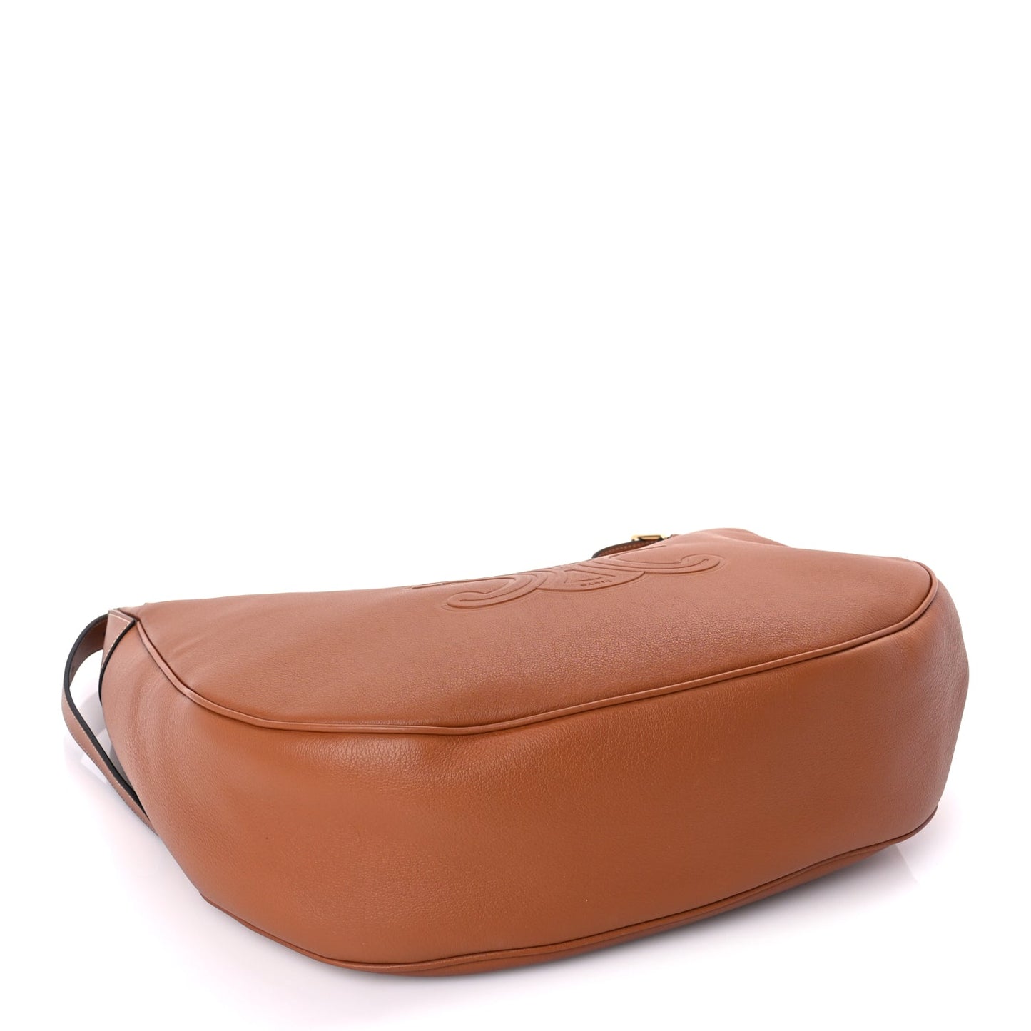 Celine Supple Calfskin Large Triomphe Heloise Shoulder Bag  Tan