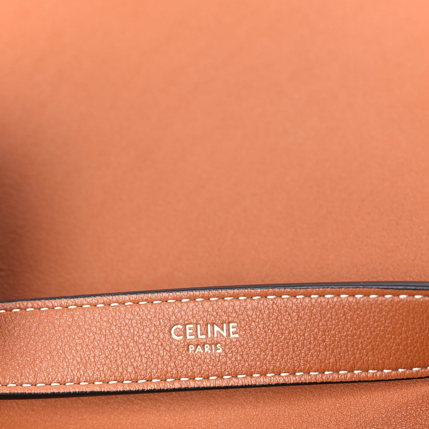 Celine Supple Calfskin Large Triomphe Heloise Shoulder Bag  Tan