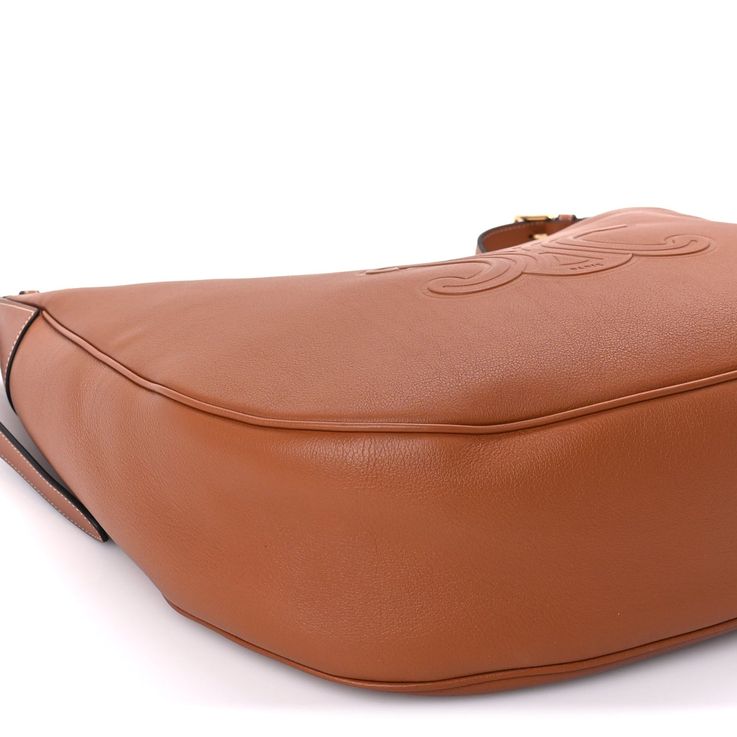 Celine Supple Calfskin Large Triomphe Heloise Shoulder Bag  Tan