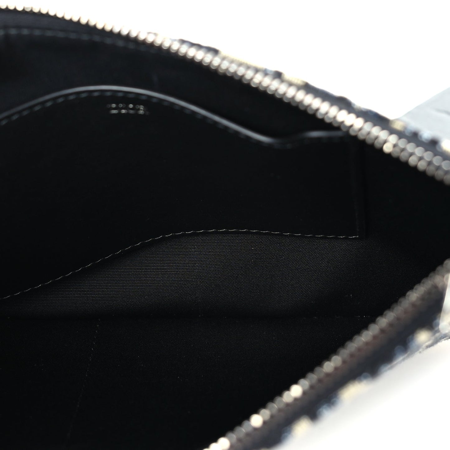 Christian Dior Oblique Pouch Wristlet Blue Blue