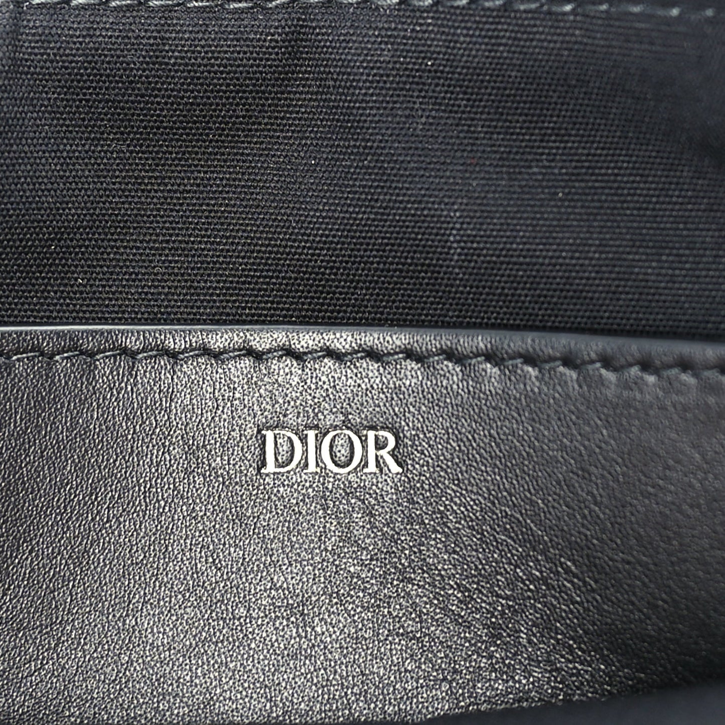Christian Dior Oblique Pouch Wristlet Blue Blue