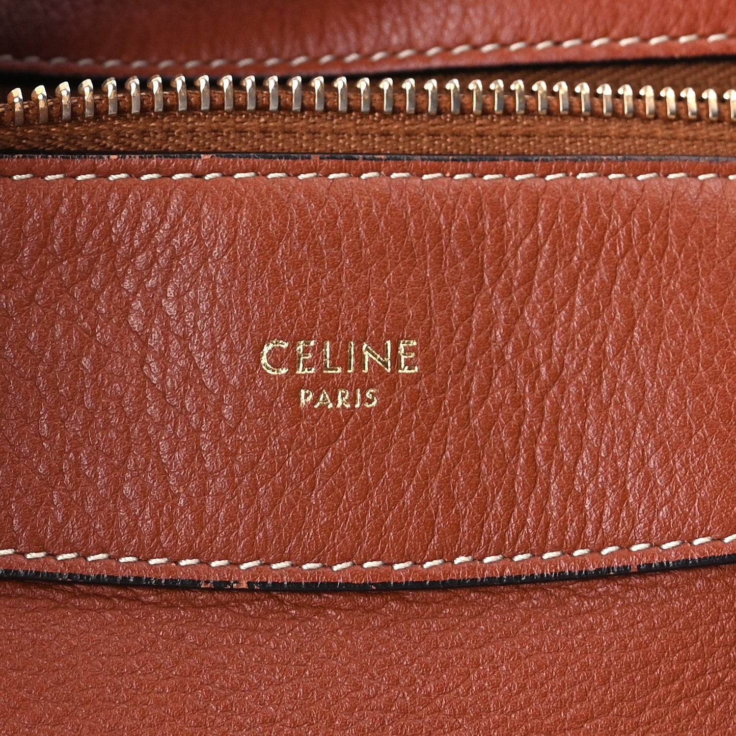 Celine Supple Calfskin Medium Romy Shoulder Bag Tan