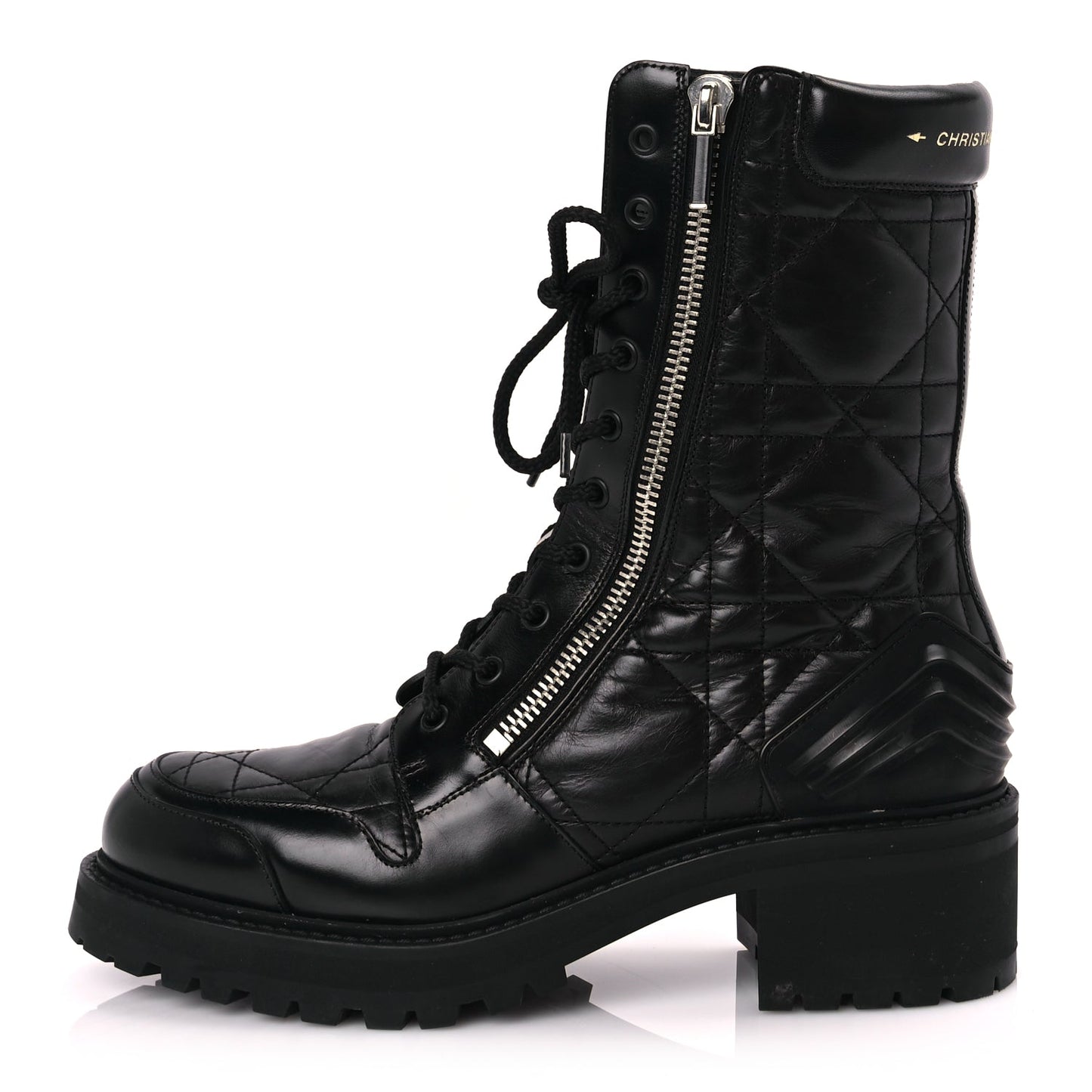 Christian Dior Calfskin Cannage D-Leader Ankle Boot 41 Black