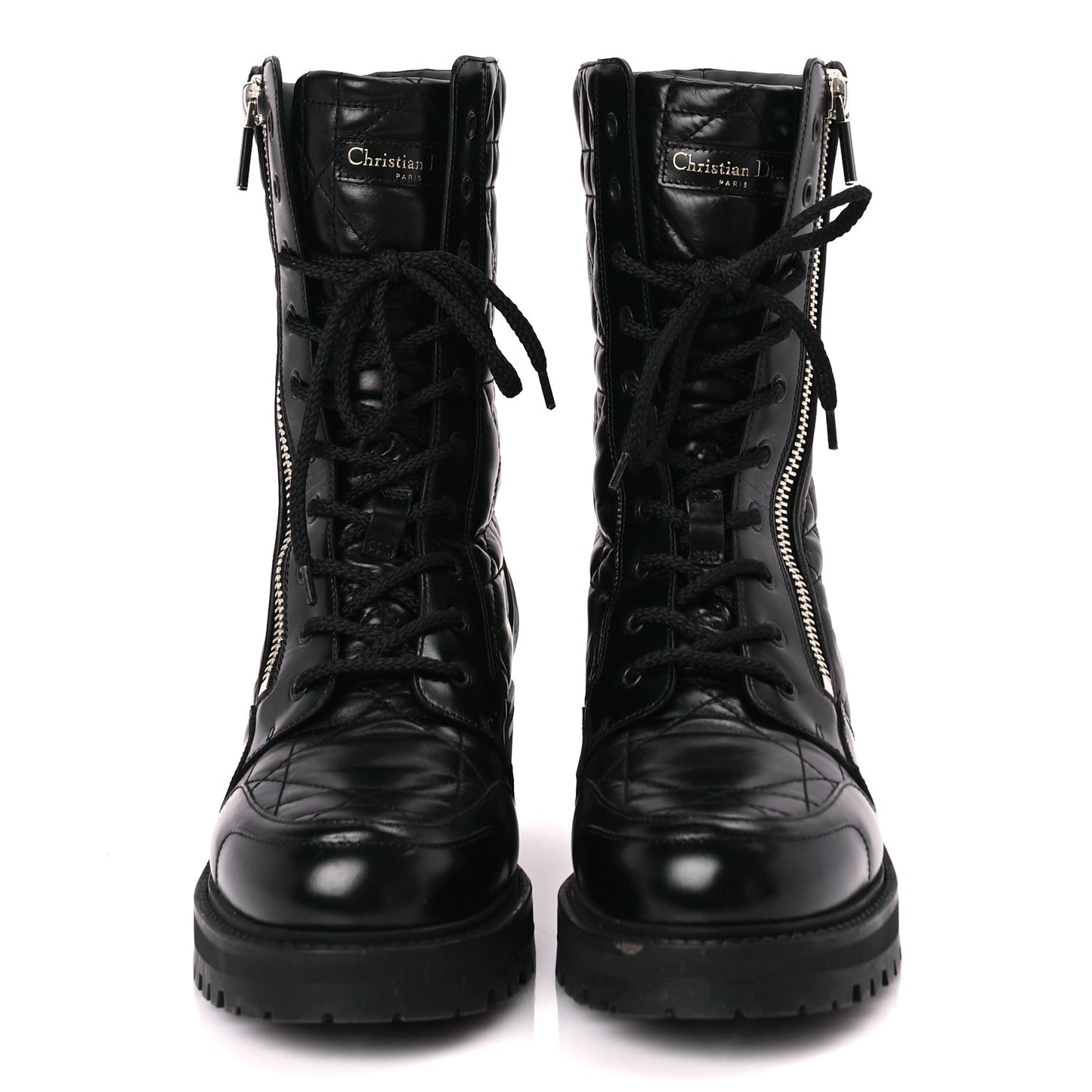 Christian Dior Calfskin Cannage D-Leader Ankle Boot 41 Black
