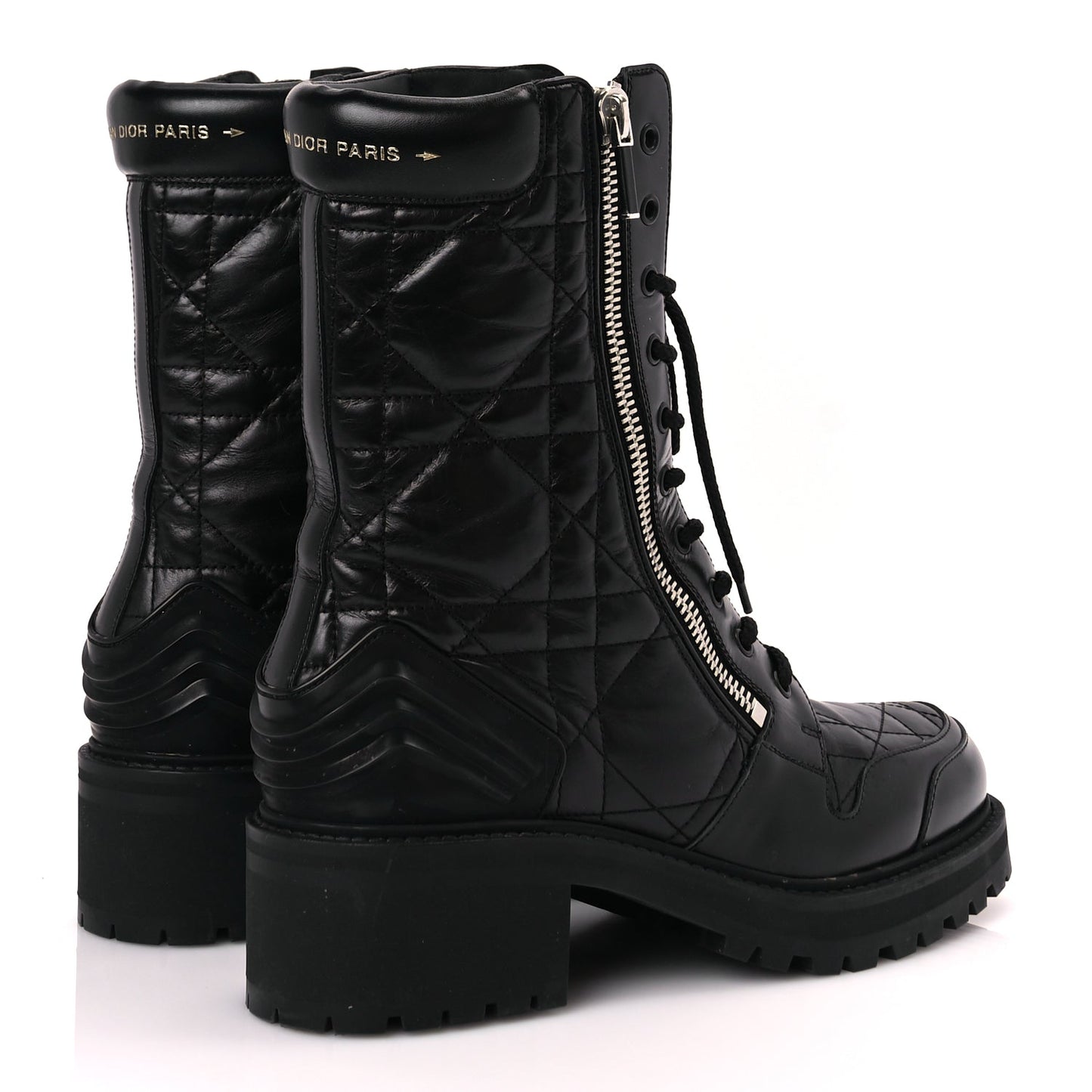 Christian Dior Calfskin Cannage D-Leader Ankle Boot 41 Black
