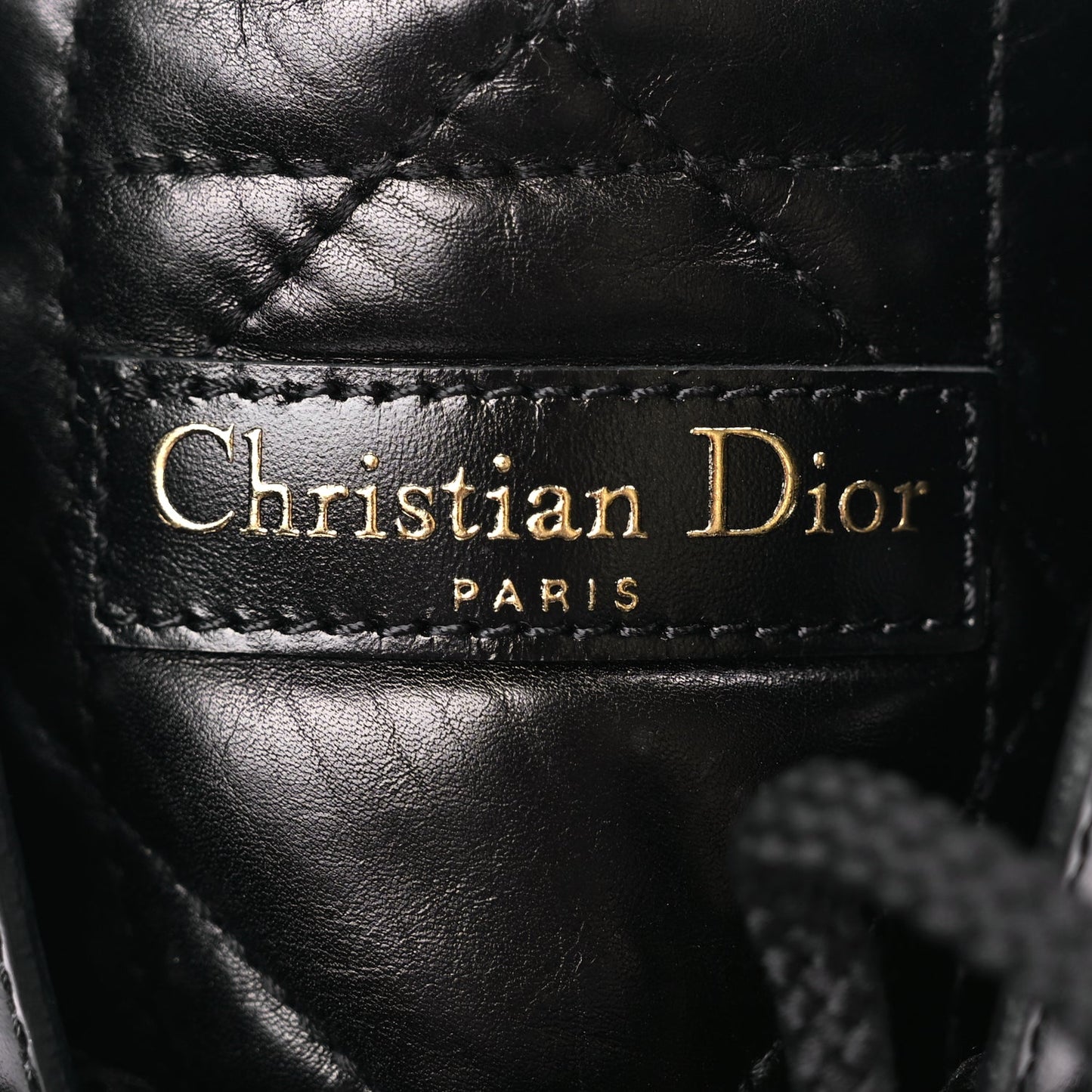 Christian Dior Calfskin Cannage D-Leader Ankle Boot 41 Black
