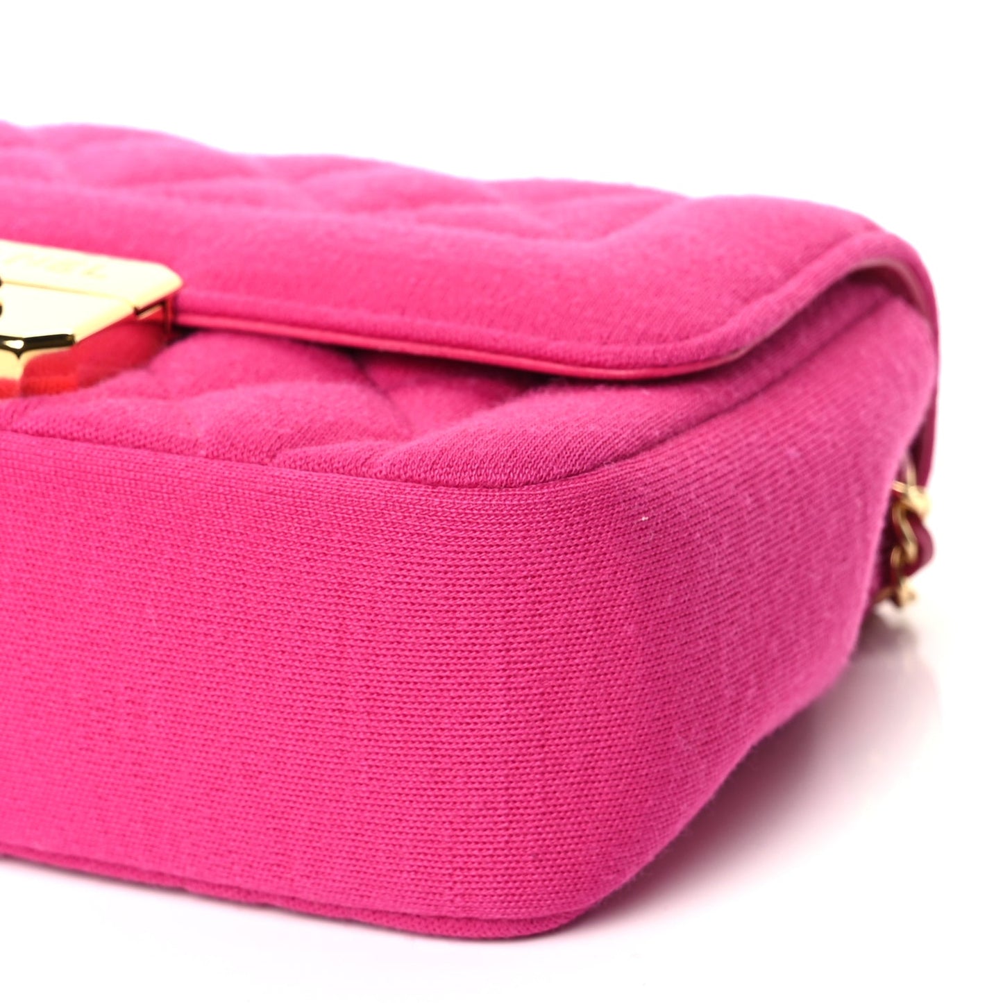 Chanel Jersey Quilted Mini Chic With Me Flap Pink