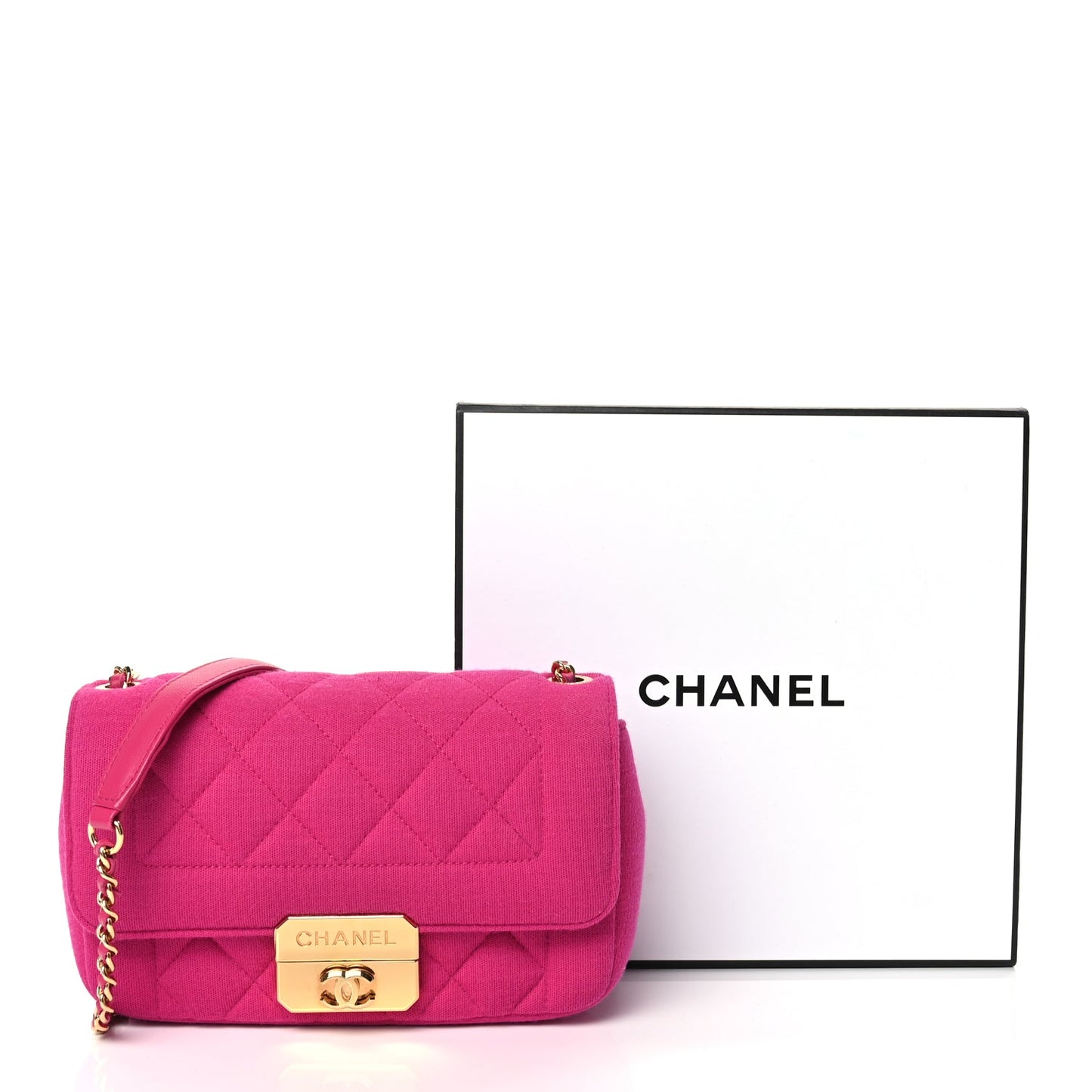 Chanel Jersey Quilted Mini Chic With Me Flap Pink