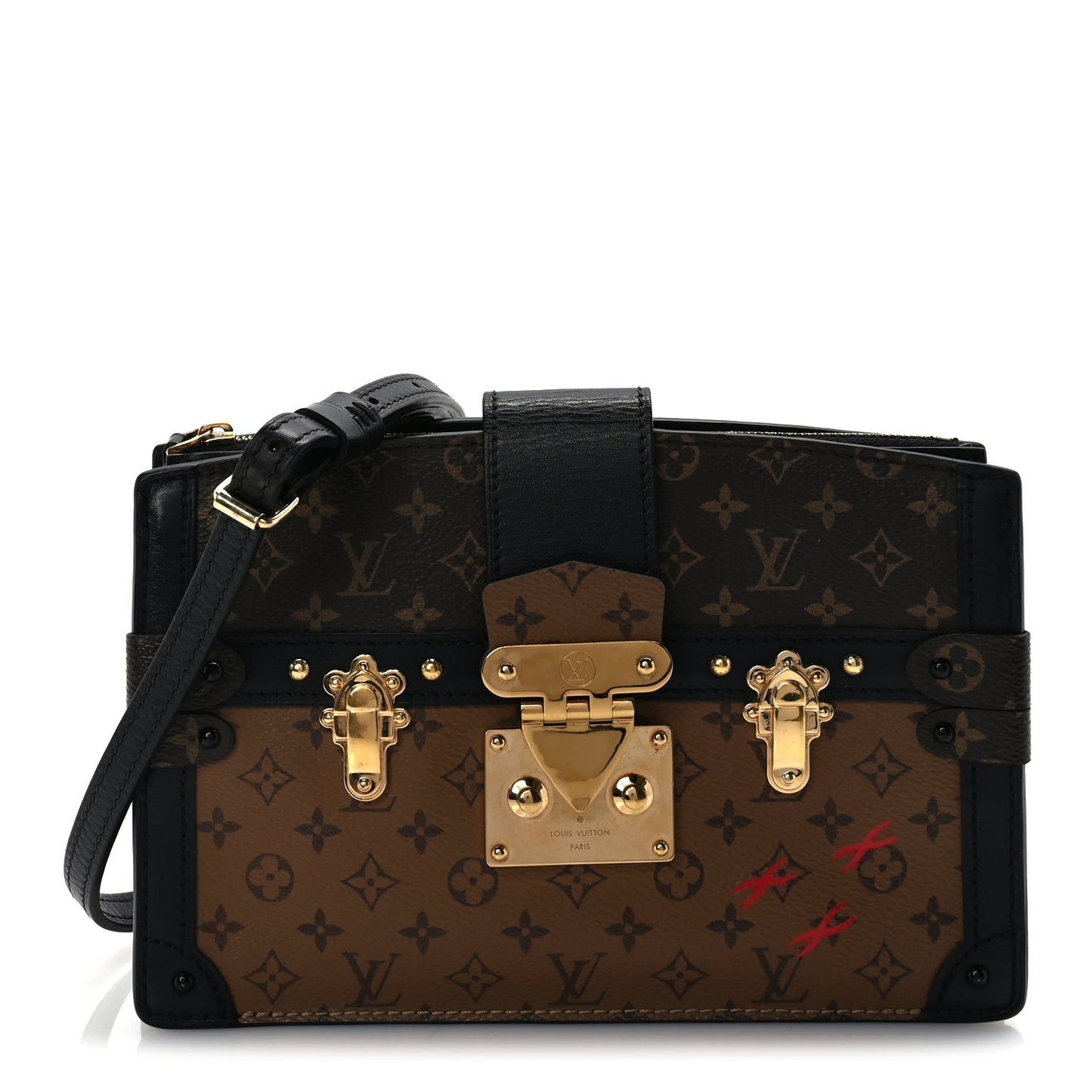 Louis Vuitton Reverse Monogram Trunk Clutch Black