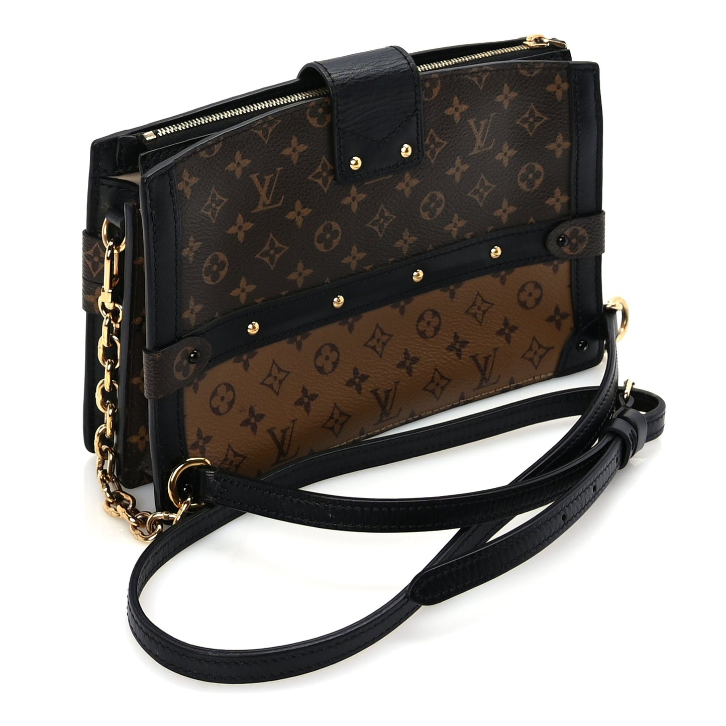 Louis Vuitton Reverse Monogram Trunk Clutch Black