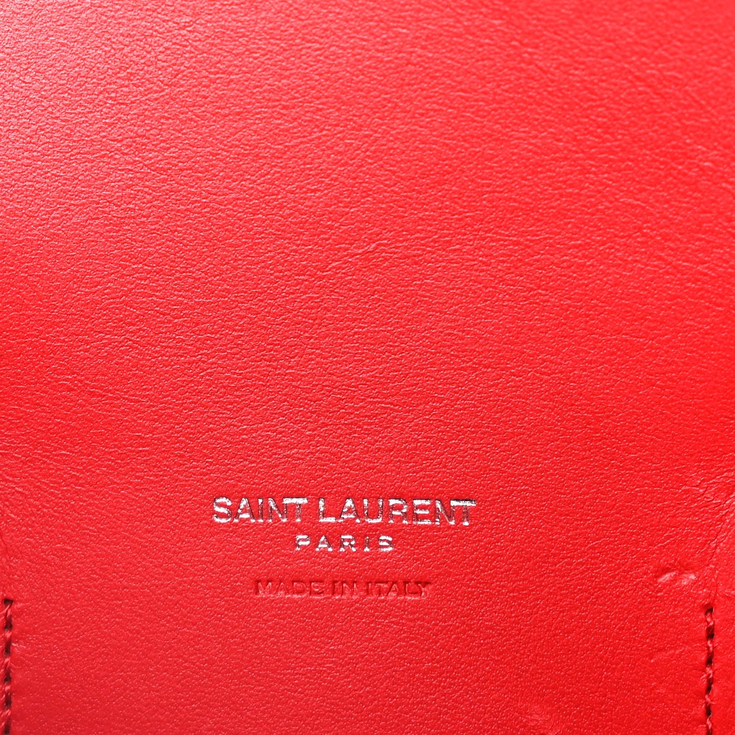 Saint Laurent Grained Calfskin Small Sac De Jour Lipstick Red