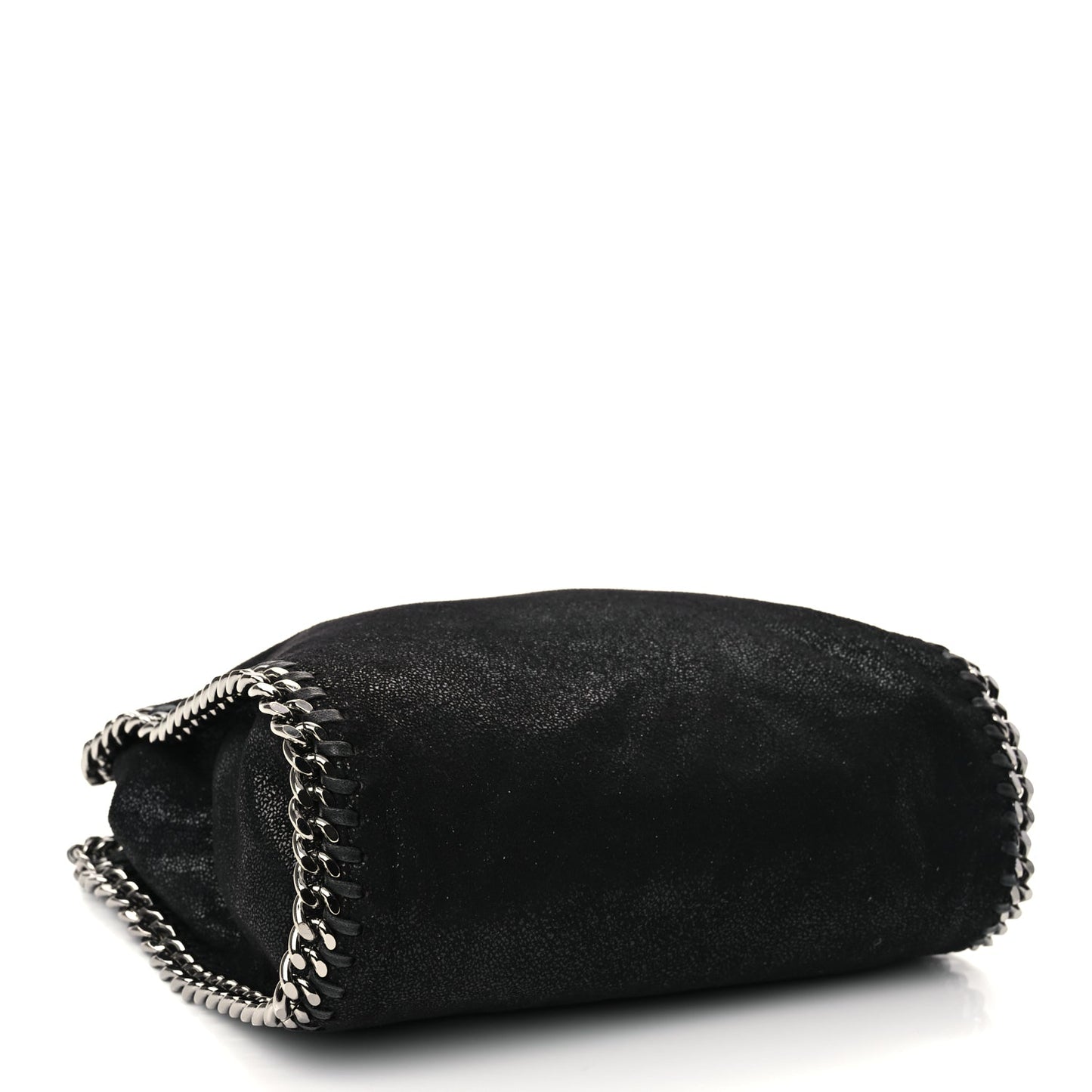 Stella McCartney Shaggy Deer Mini Falabella Fold Over Tote Black
