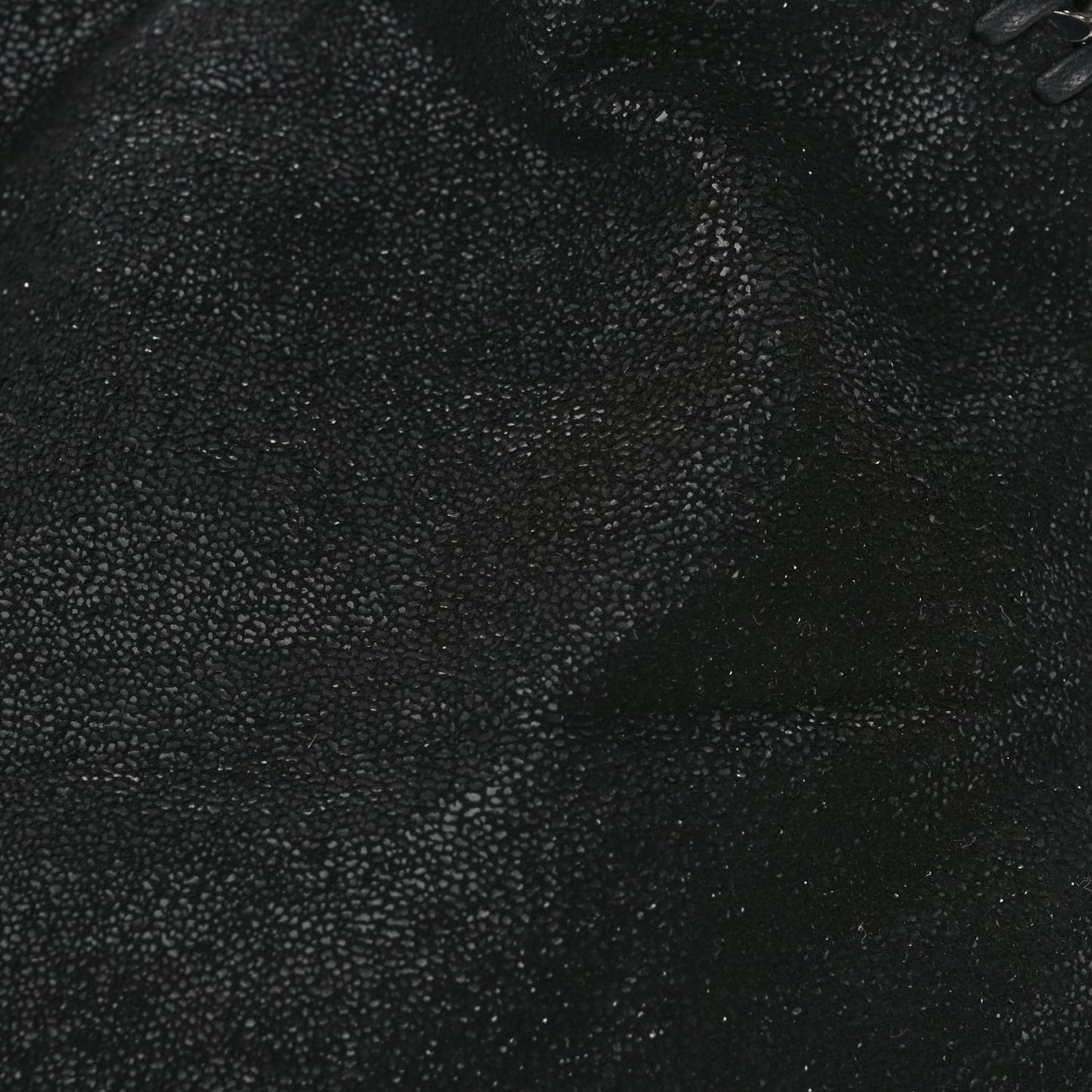 Stella McCartney Shaggy Deer Mini Falabella Fold Over Tote Black