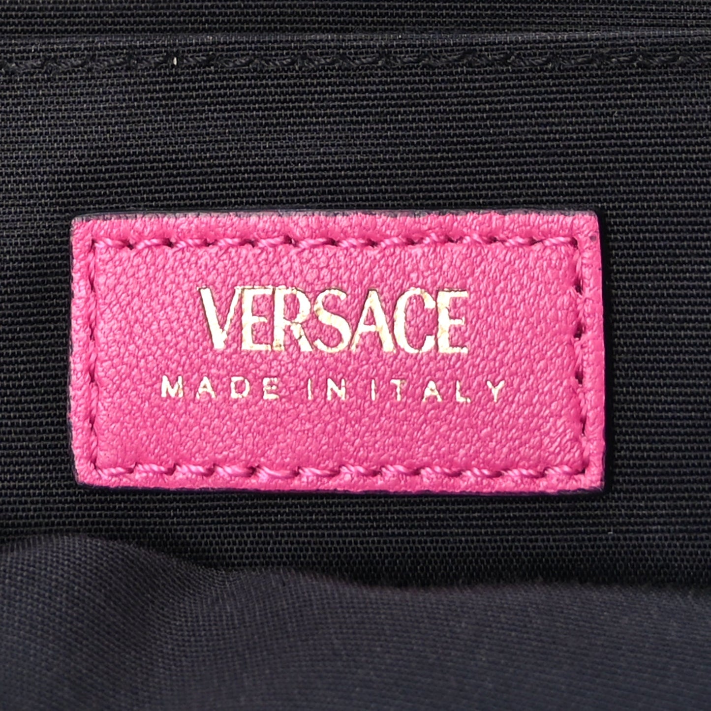 Versace Nappa Quilted Medusa Chain Crossbody  Pink