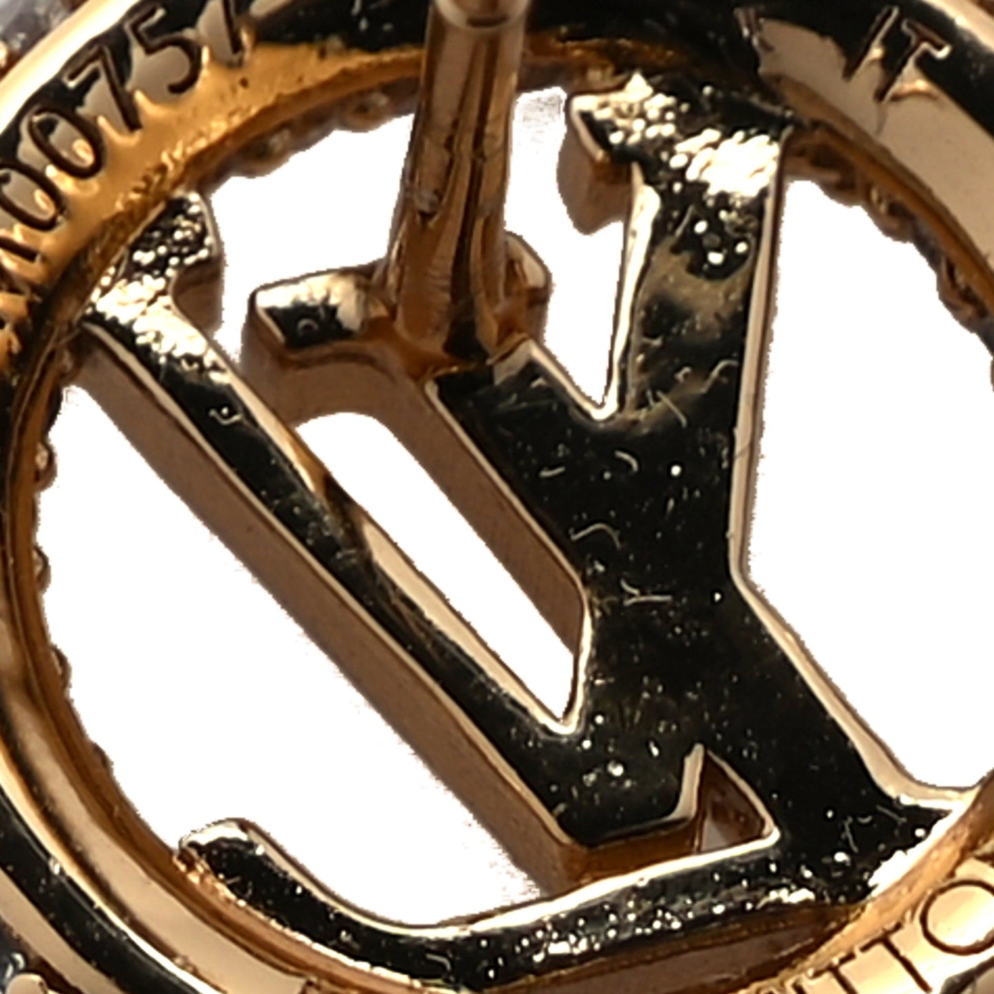 Louis Vuitton Metal Crystal Louise By Night Earrings Gold