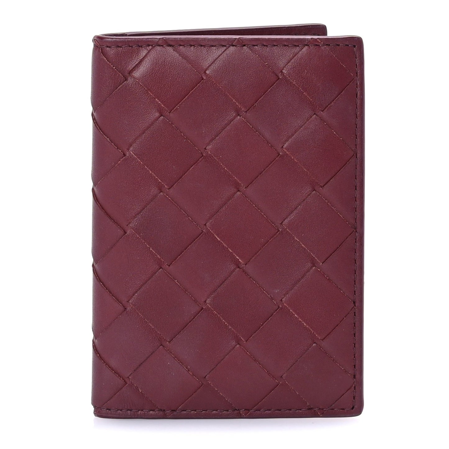Bottega Veneta Nappa Maxi Intrecciato Bi-Fold Card Holder  Barolo