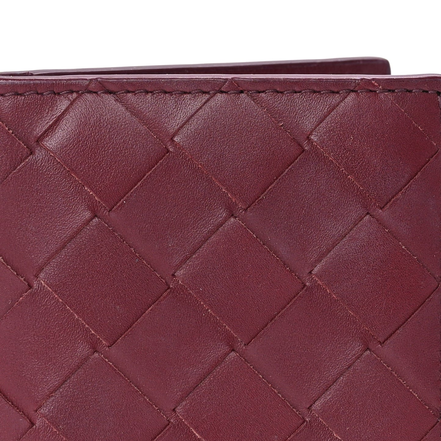 Bottega Veneta Nappa Maxi Intrecciato Bi-Fold Card Holder  Barolo