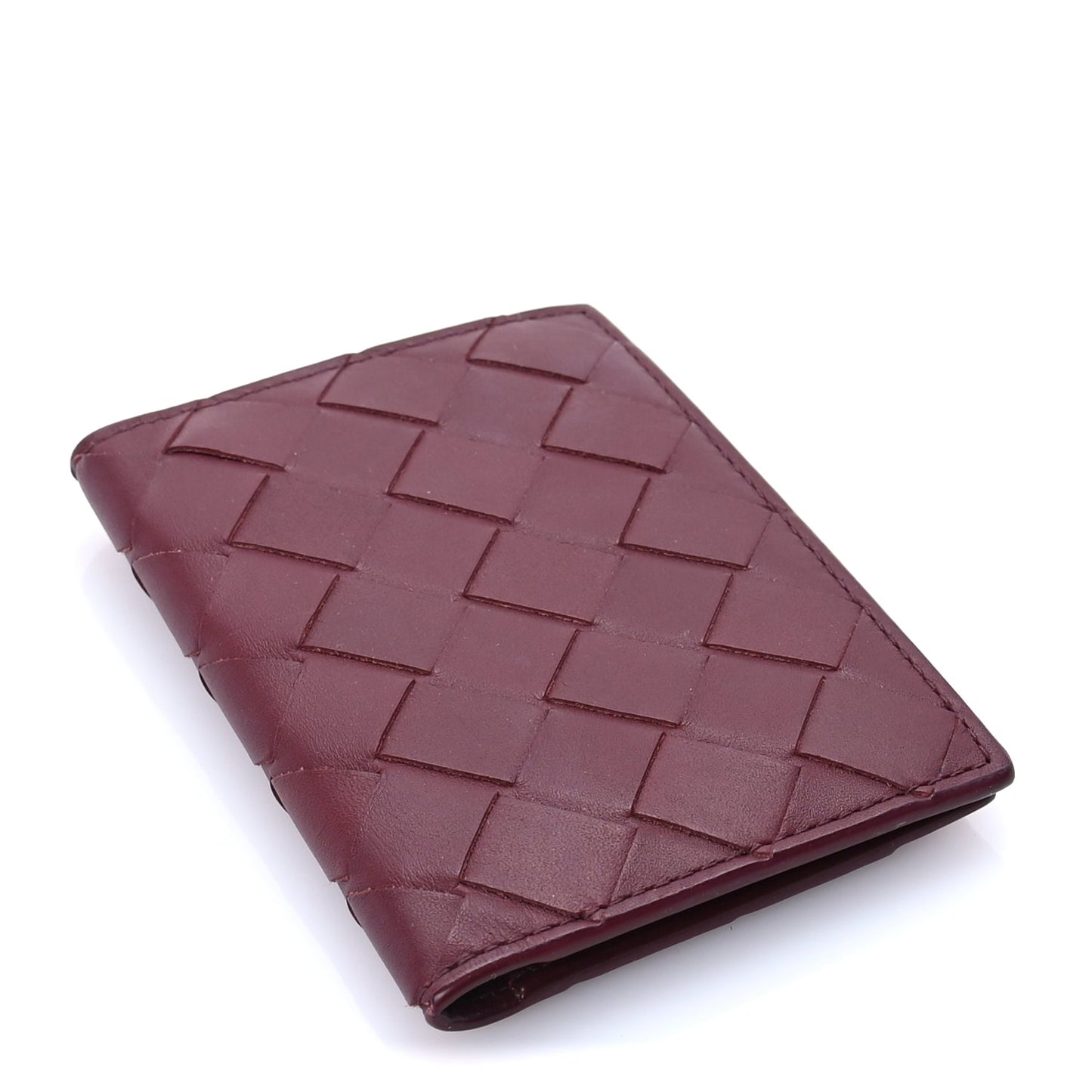 Bottega Veneta Nappa Maxi Intrecciato Bi-Fold Card Holder  Barolo
