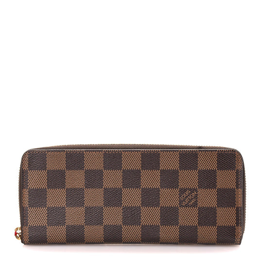 Louis Vuitton Damier Ebene Clemence Wallet Cherry