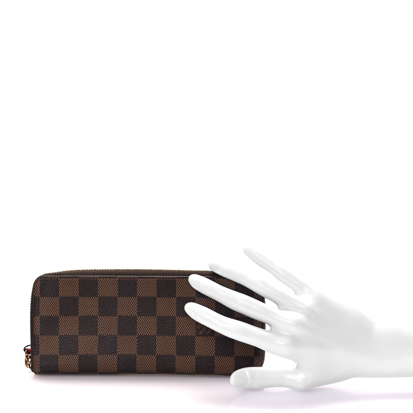 Louis Vuitton Damier Ebene Clemence Wallet Cherry