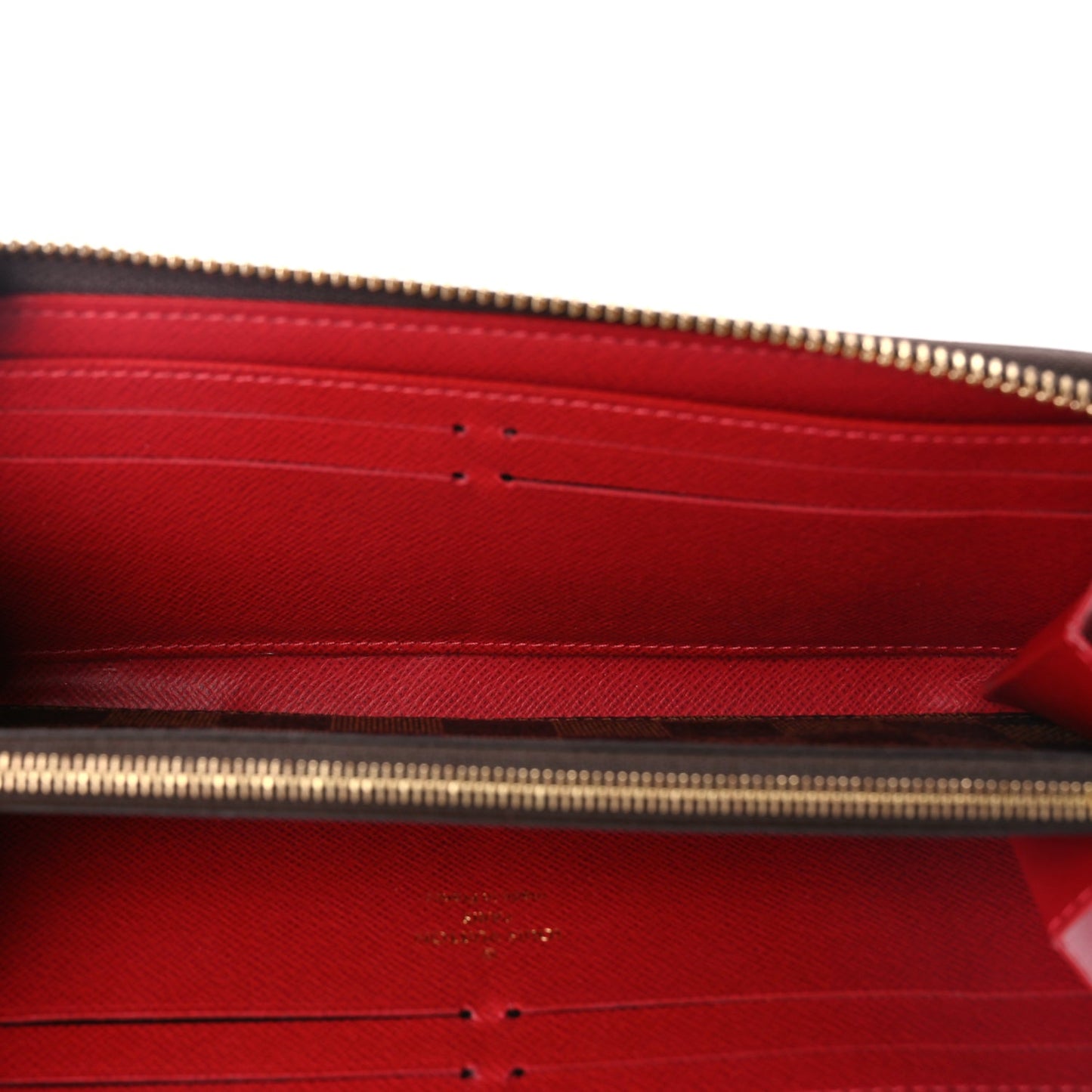 Louis Vuitton Damier Ebene Clemence Wallet Cherry