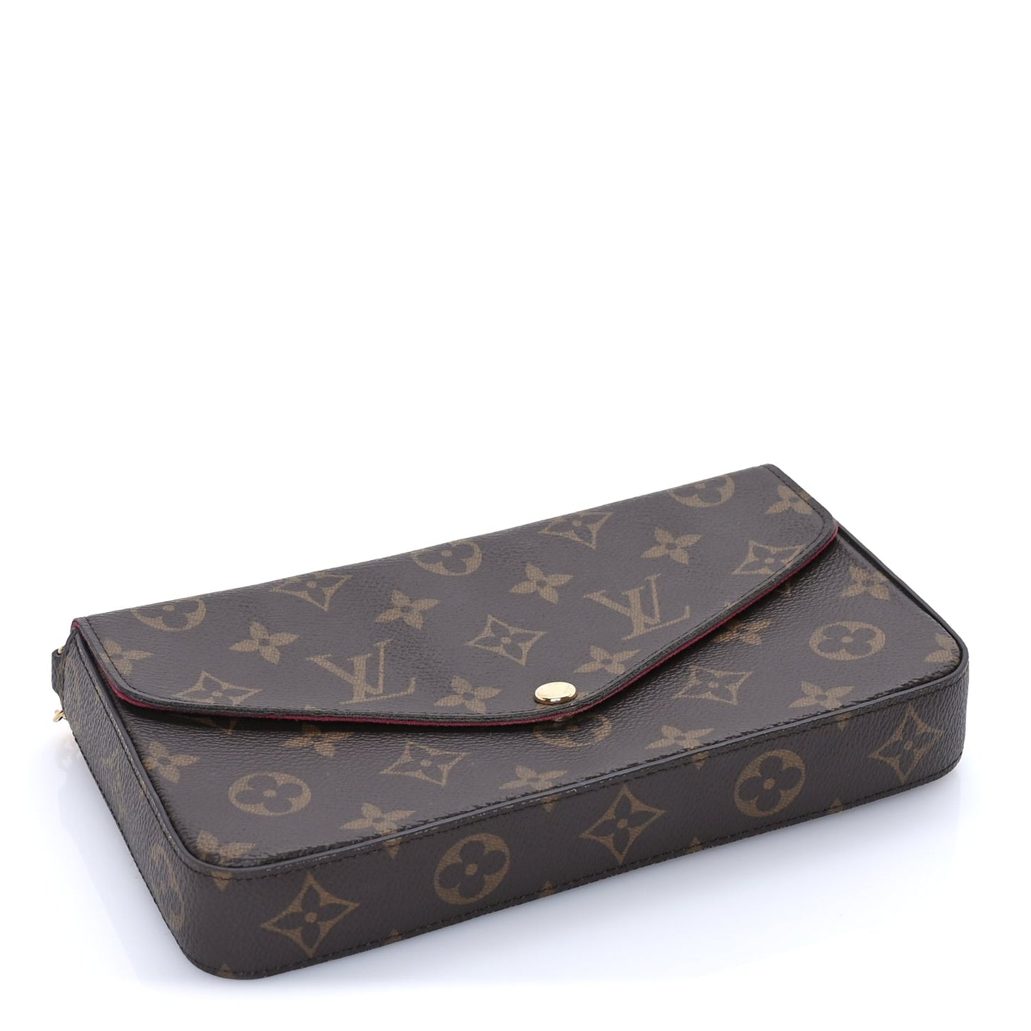 Louis Vuitton Monogram Pochette Felicie Chain Wallet  Fuchsia