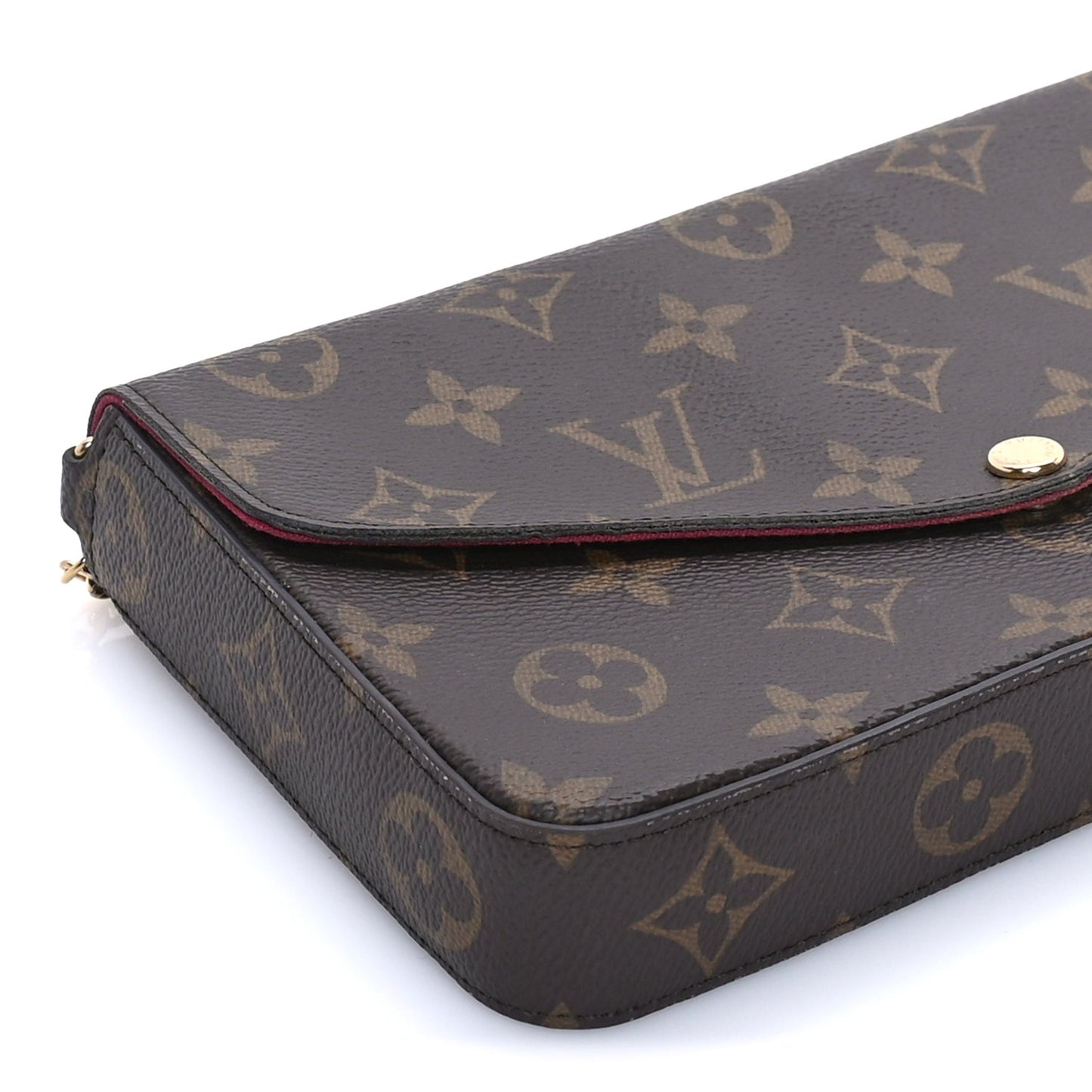 Louis Vuitton Monogram Pochette Felicie Chain Wallet  Fuchsia