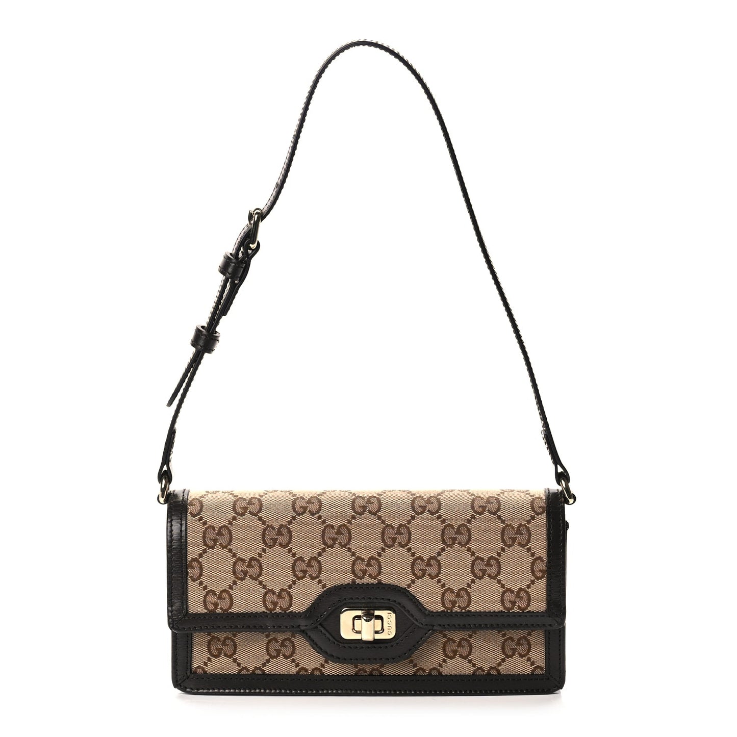Gucci Monogram Mini Luce Shoulder Bag  Beige Ebony