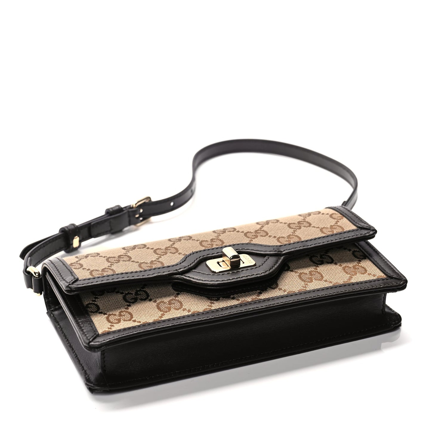 Gucci Monogram Mini Luce Shoulder Bag  Beige Ebony