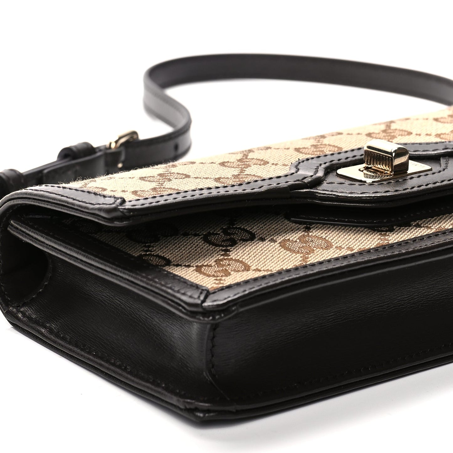 Gucci Monogram Mini Luce Shoulder Bag  Beige Ebony