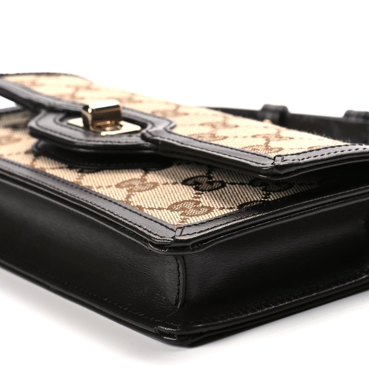 Gucci Monogram Mini Luce Shoulder Bag  Beige Ebony